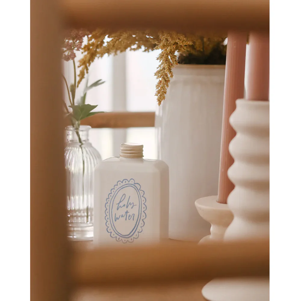 Be A Heart White & Blue Ceramic Holy Water Bottle - Image 5