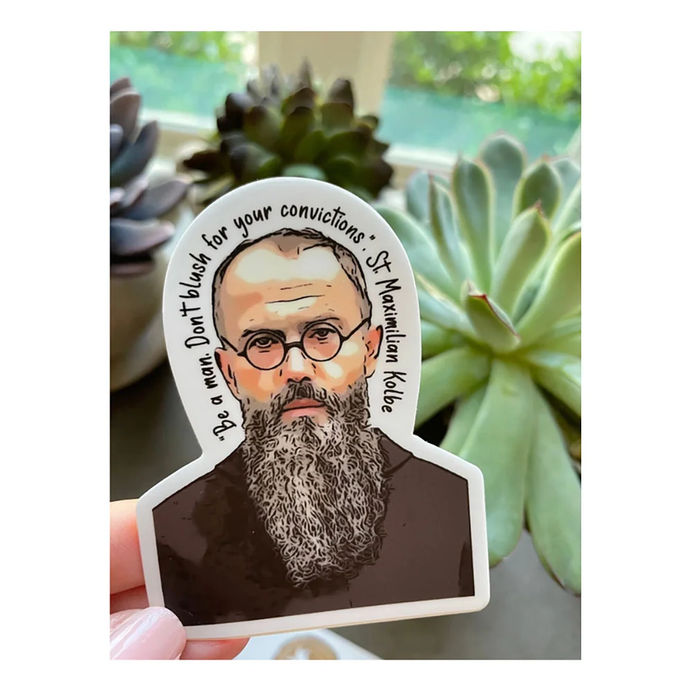 Be A Man St. Maximilian Kolbe Vinyl Sticker