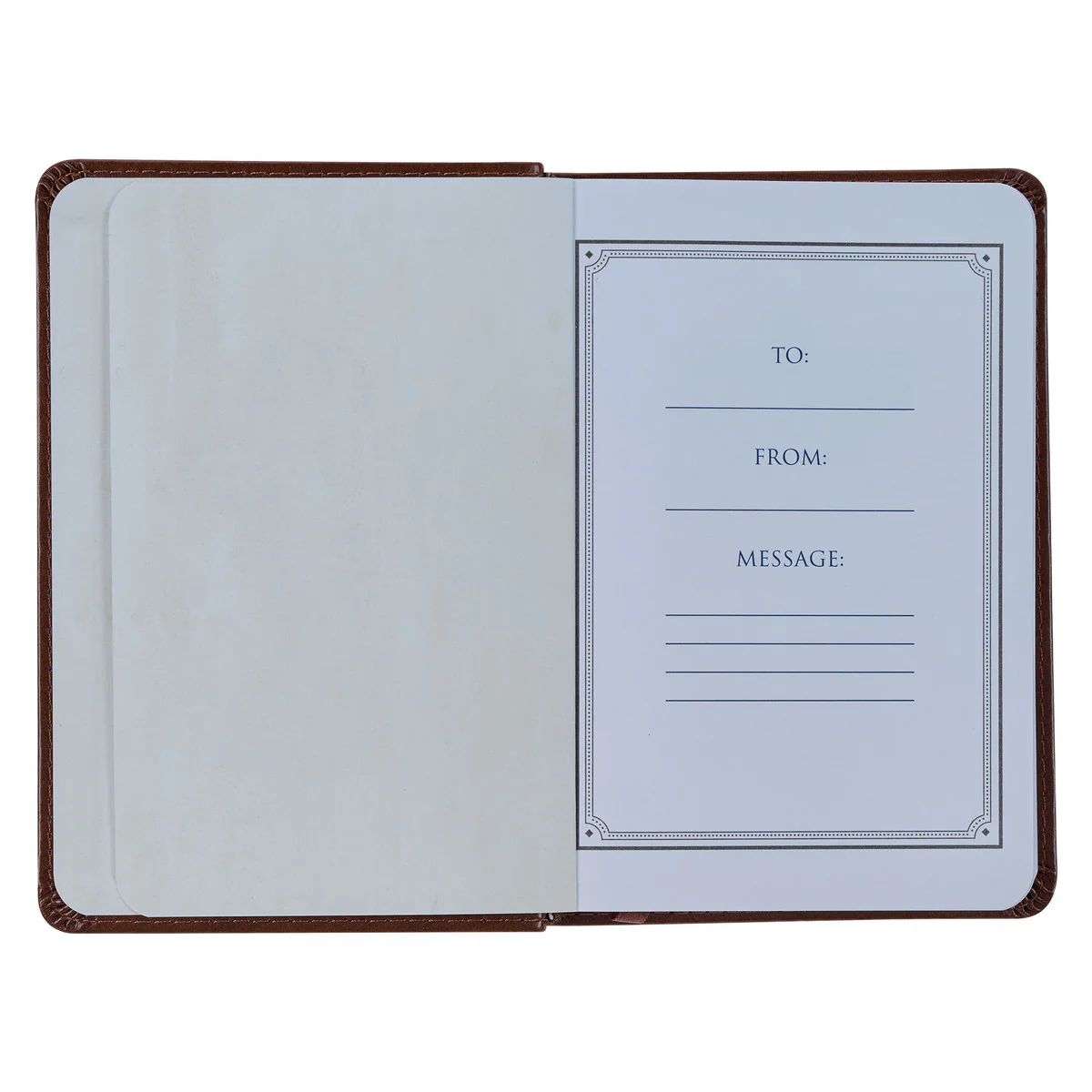 Be Strong and Steadfast Brown Faux Leather Daily Devotional - Image 7