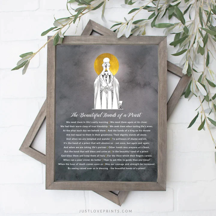 Beautiful Hands of a Priest Unframed Print - Image 2