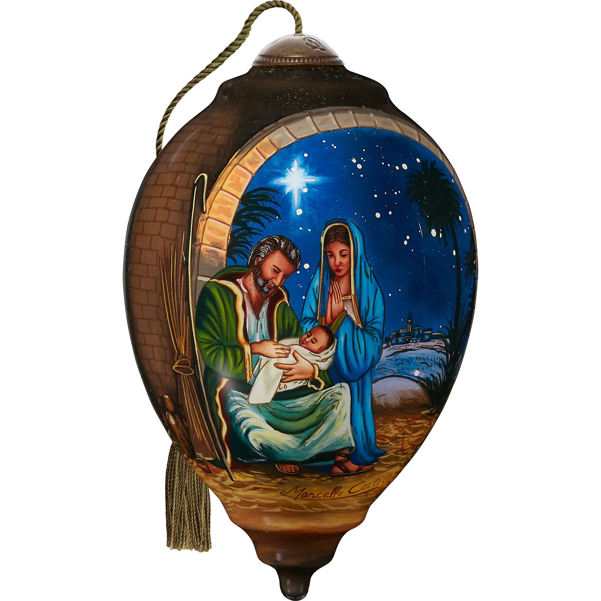 Behold Emmanuel Blown Glass Ornament
