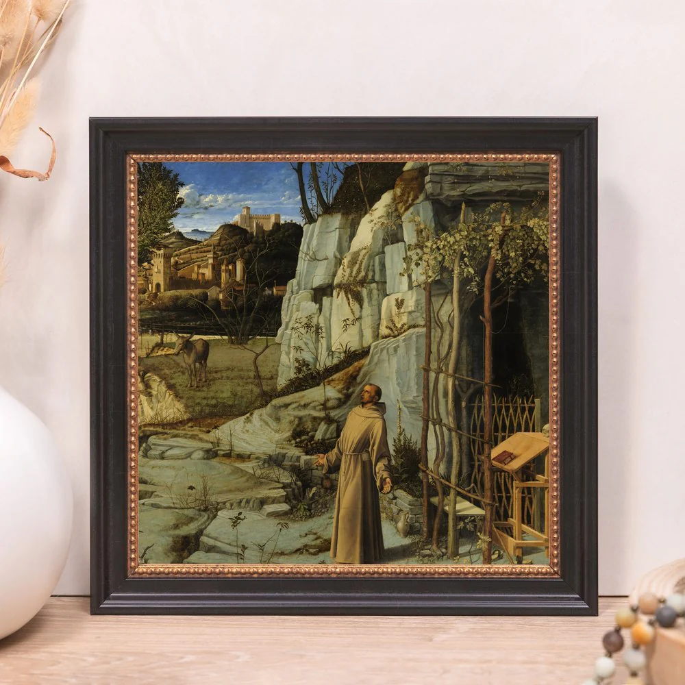 Bellini's St. Francis in the Desert Framed Canvas - Sacred Mini Collection - Image 5