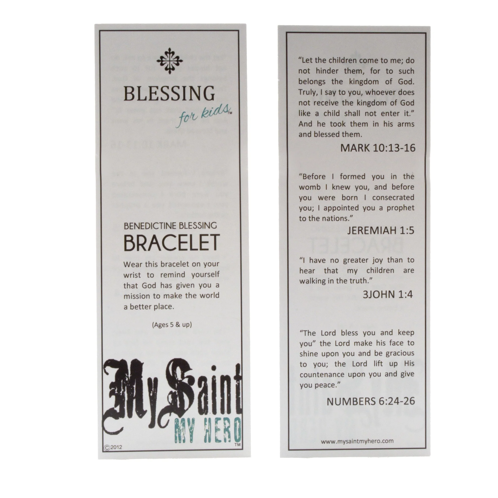 Benedictine Blessing Bracelet for Kids, Black Macrame - Image 3