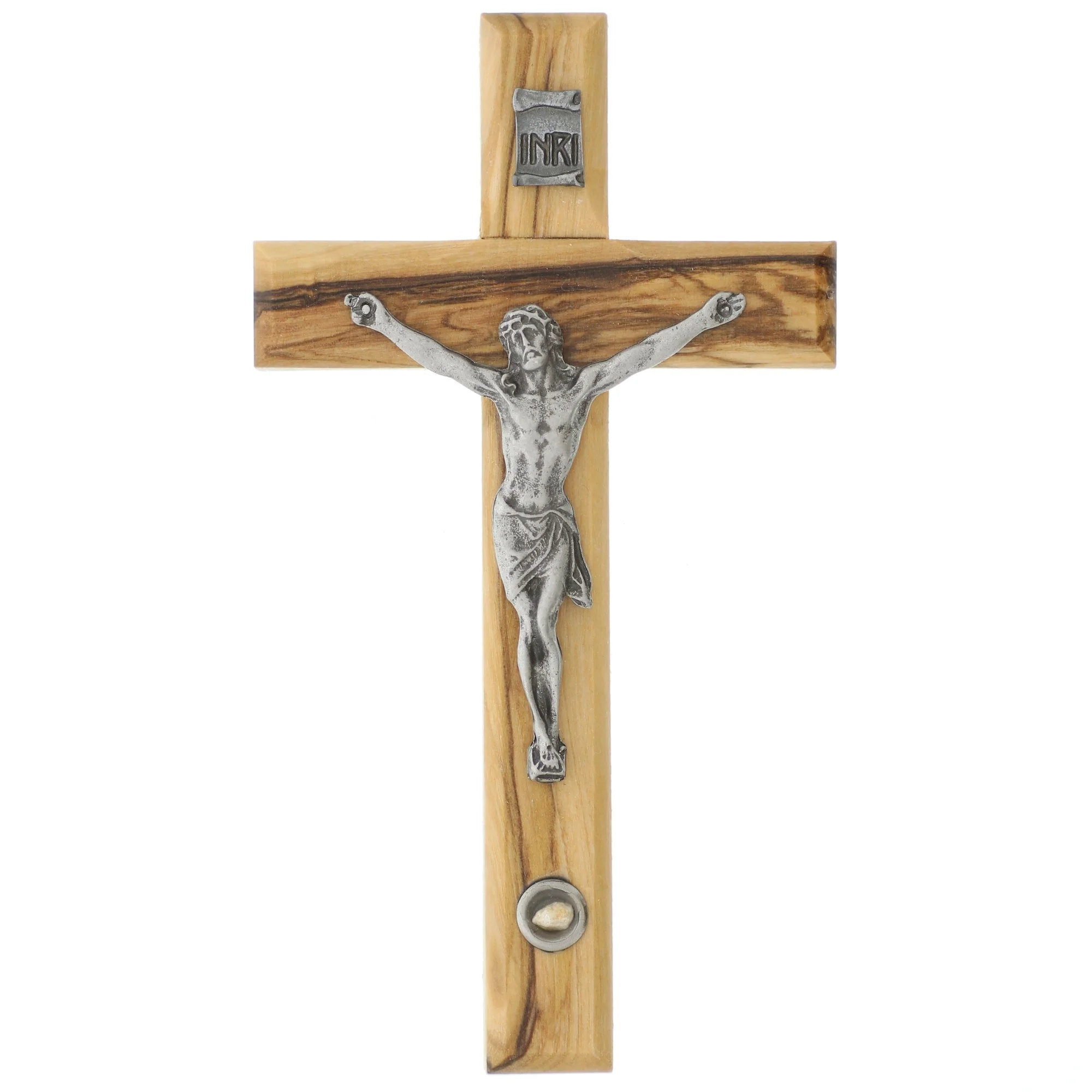 Bethlehem Olive Wood & Stone Crucifix - Image 3