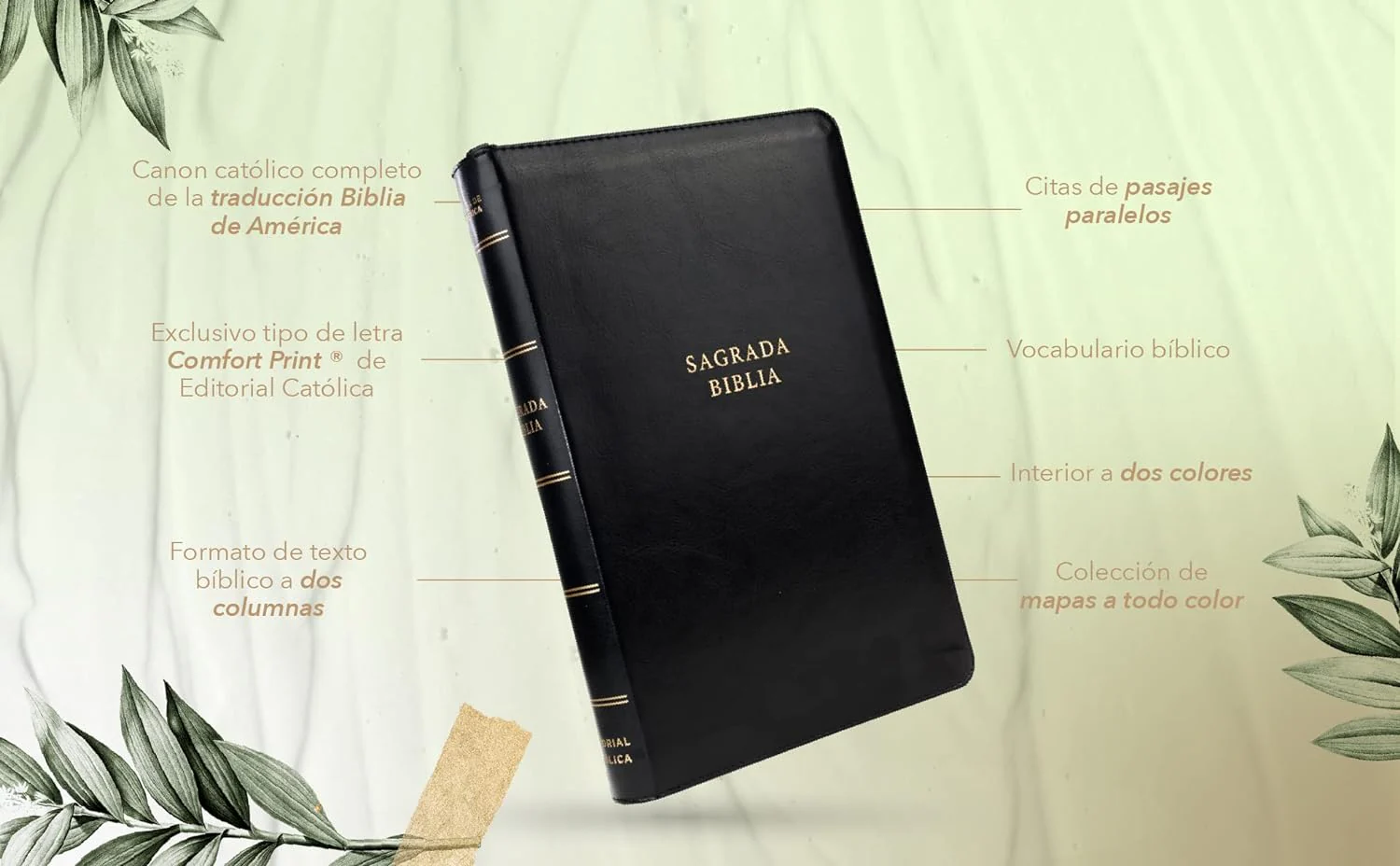 Biblia Catolica Tamaño Personal Con Cierre - Zippered Catholic Bible: Spanish Edition - Image 8