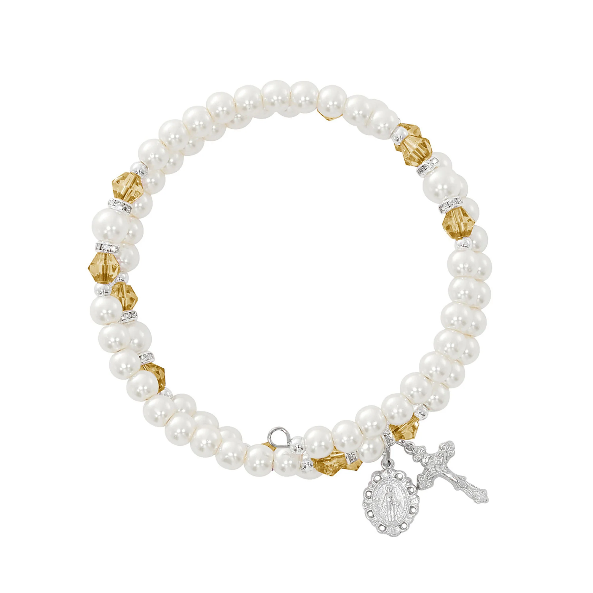 Birthstone & Pearl Rosary Wrap Bracelet - Multiple Birthstones - Image 5