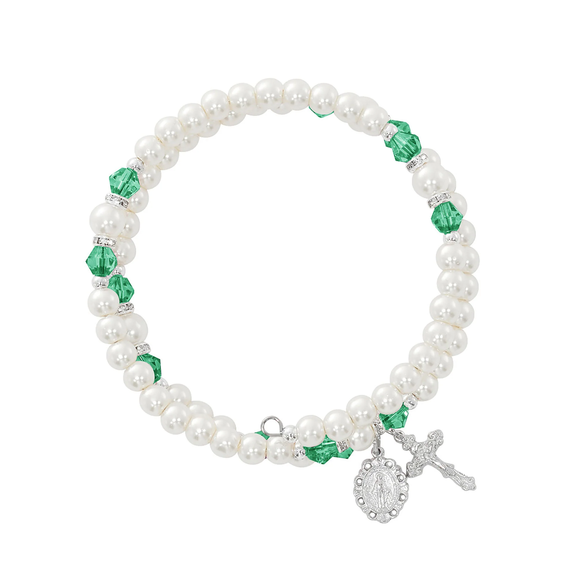 Birthstone & Pearl Rosary Wrap Bracelet - Multiple Birthstones - Image 9