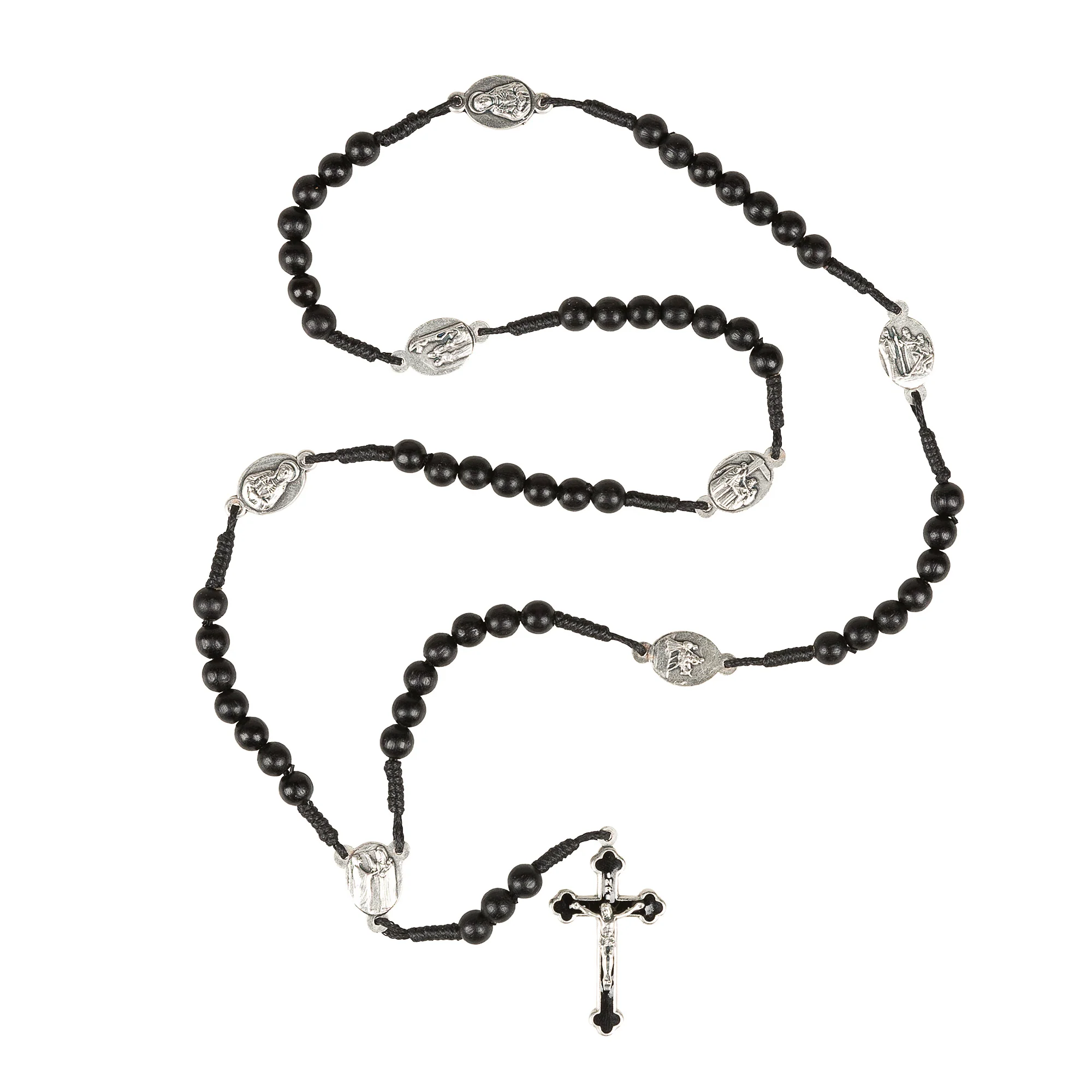 Black Corded Seven Sorrows Chaplet - Image 2