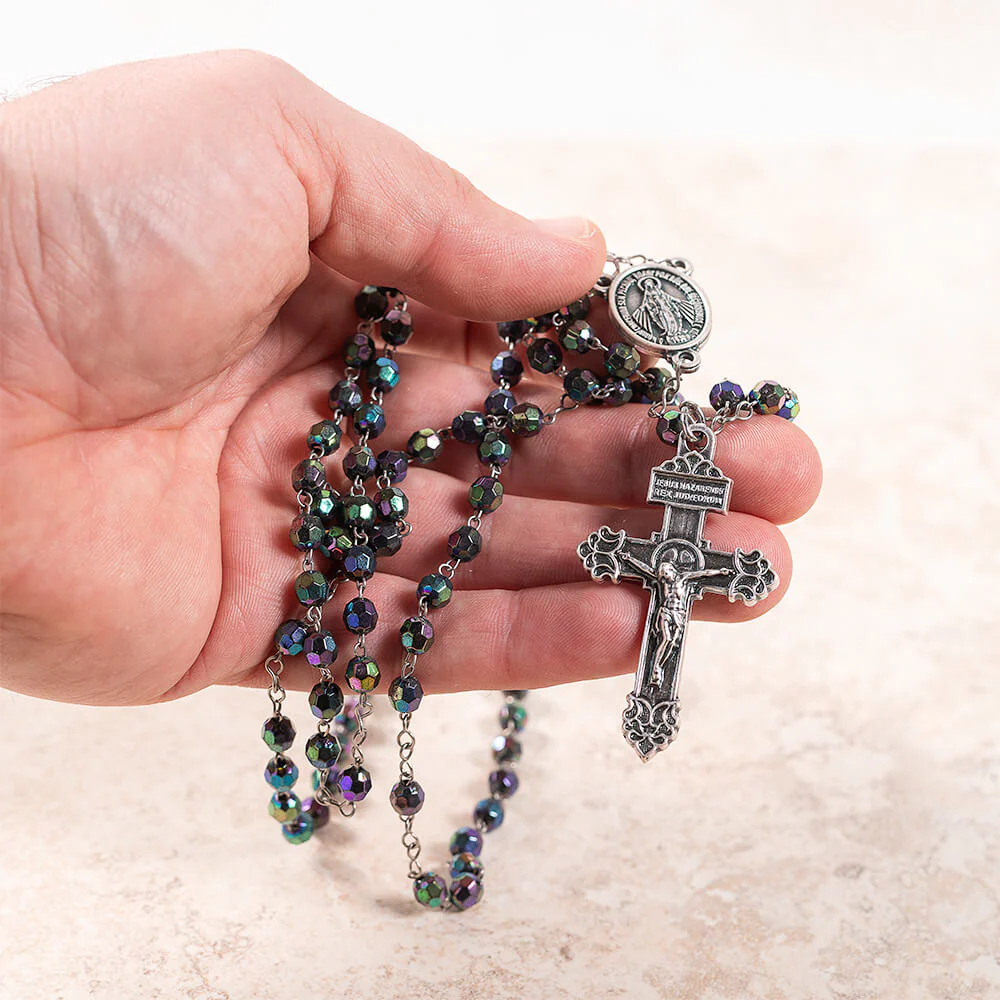 Black Crystal 10 Decade 100 Requiem Rosary - Image 2