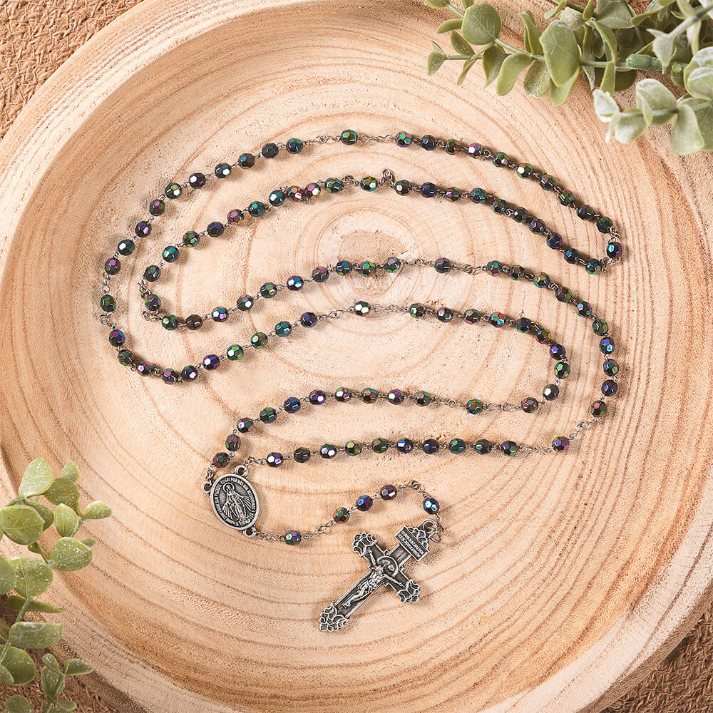 Black Crystal 10 Decade 100 Requiem Rosary - Image 3