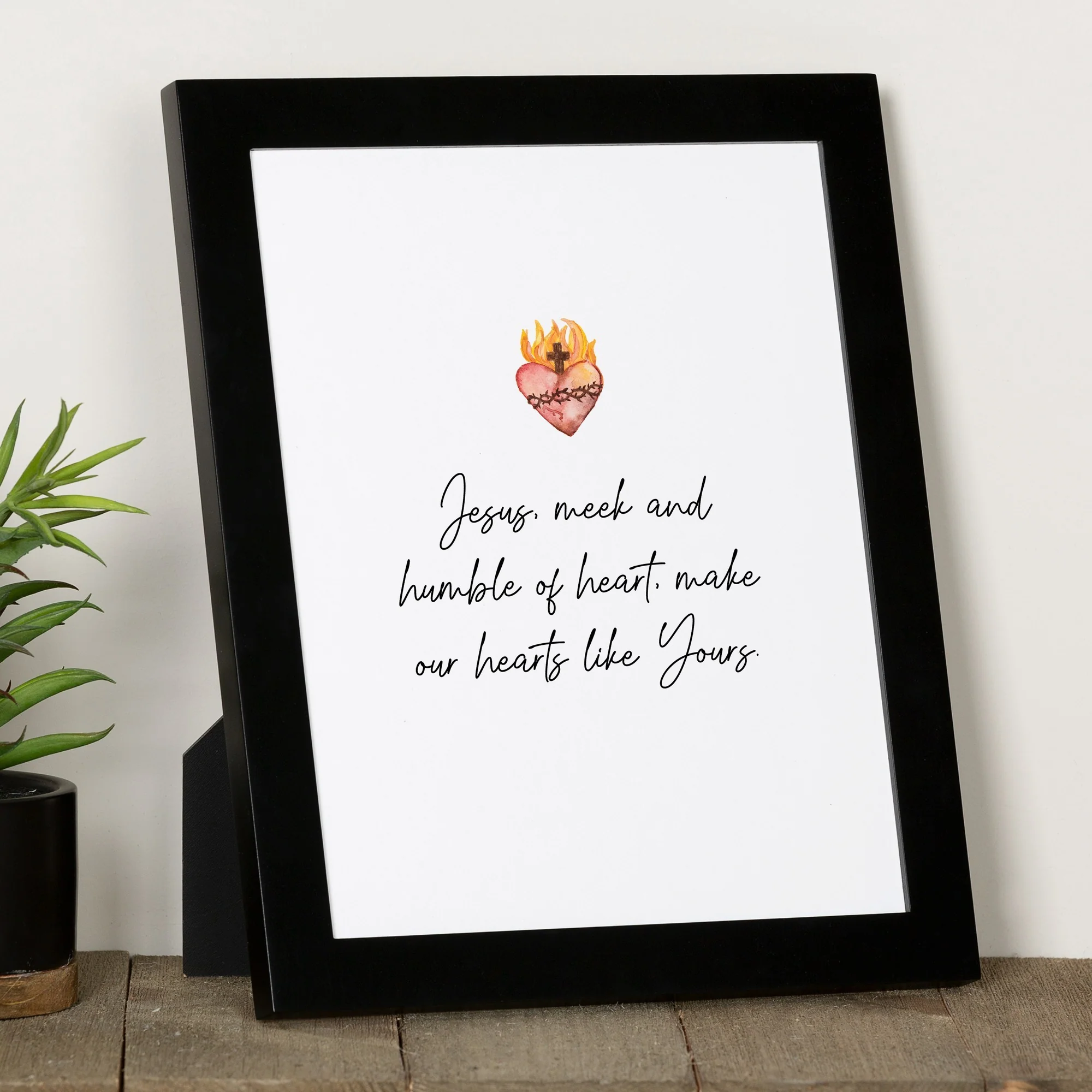 Black Framed SHJ Prayer - 8x10" - Image 2