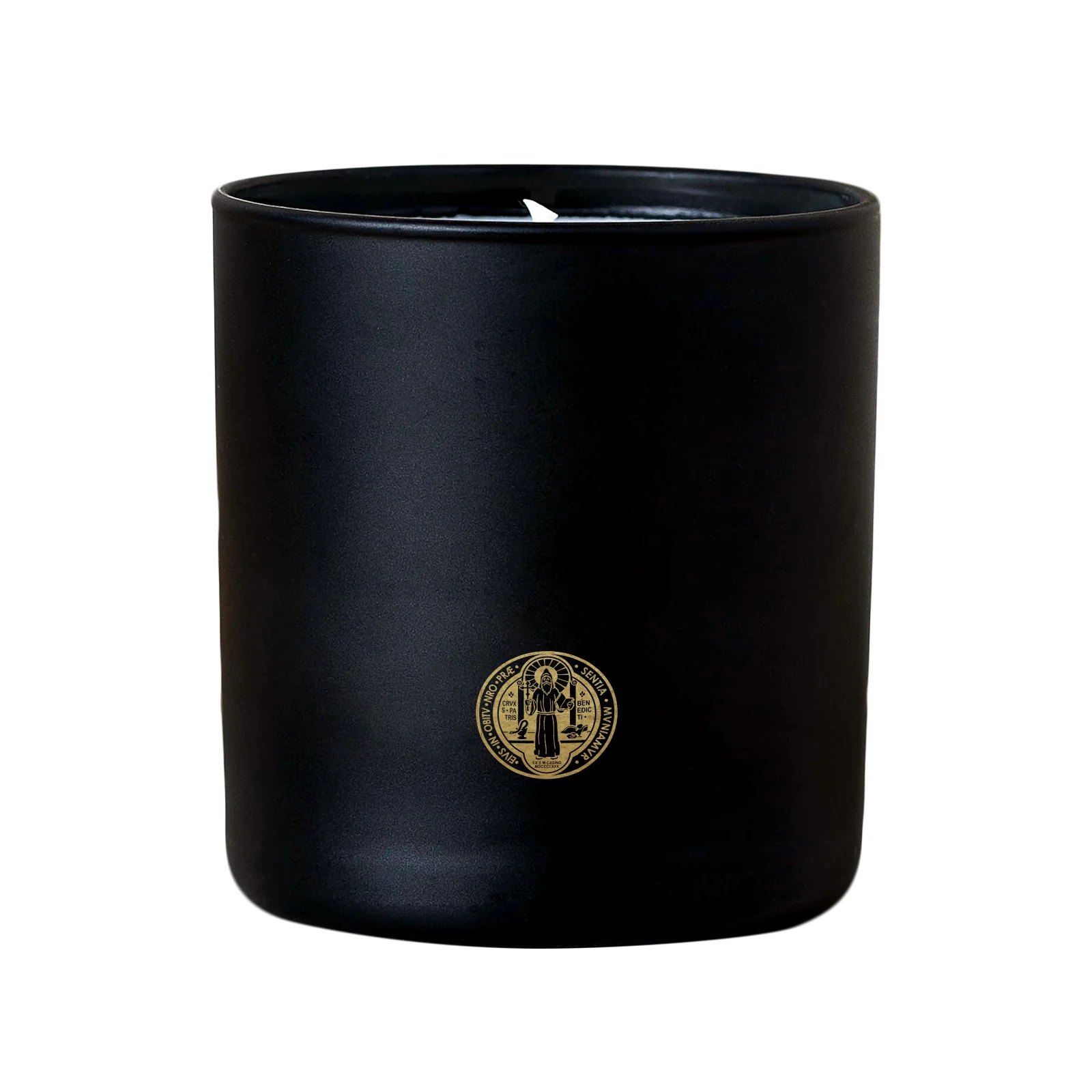 Black & Gold St. Benedict Medal Candle - Image 4