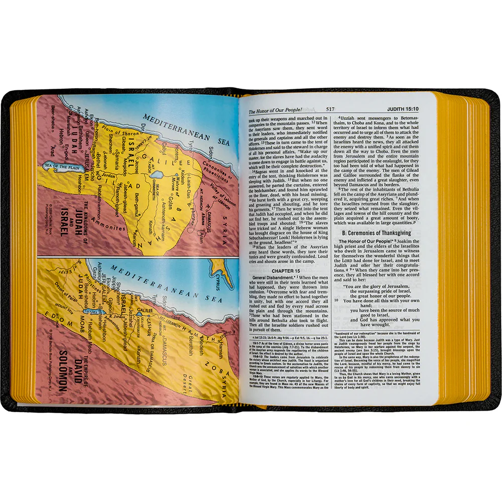 Black Leatherette St. Joseph New Catholic Bible - Compact Edition 4.5 " x6.5" - Image 3
