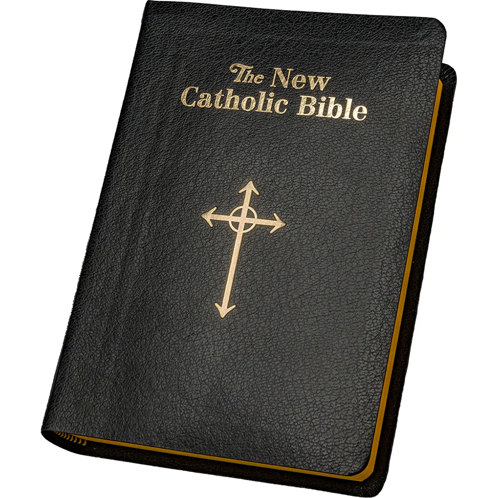 Black Leatherette St. Joseph New Catholic Bible - Compact Edition 4.5 " x6.5" - Image 7