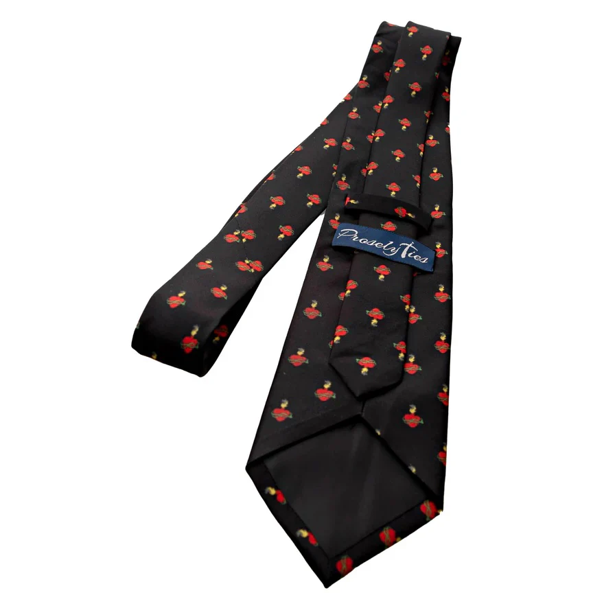 Black Sacred Heart of Jesus Necktie - Image 3