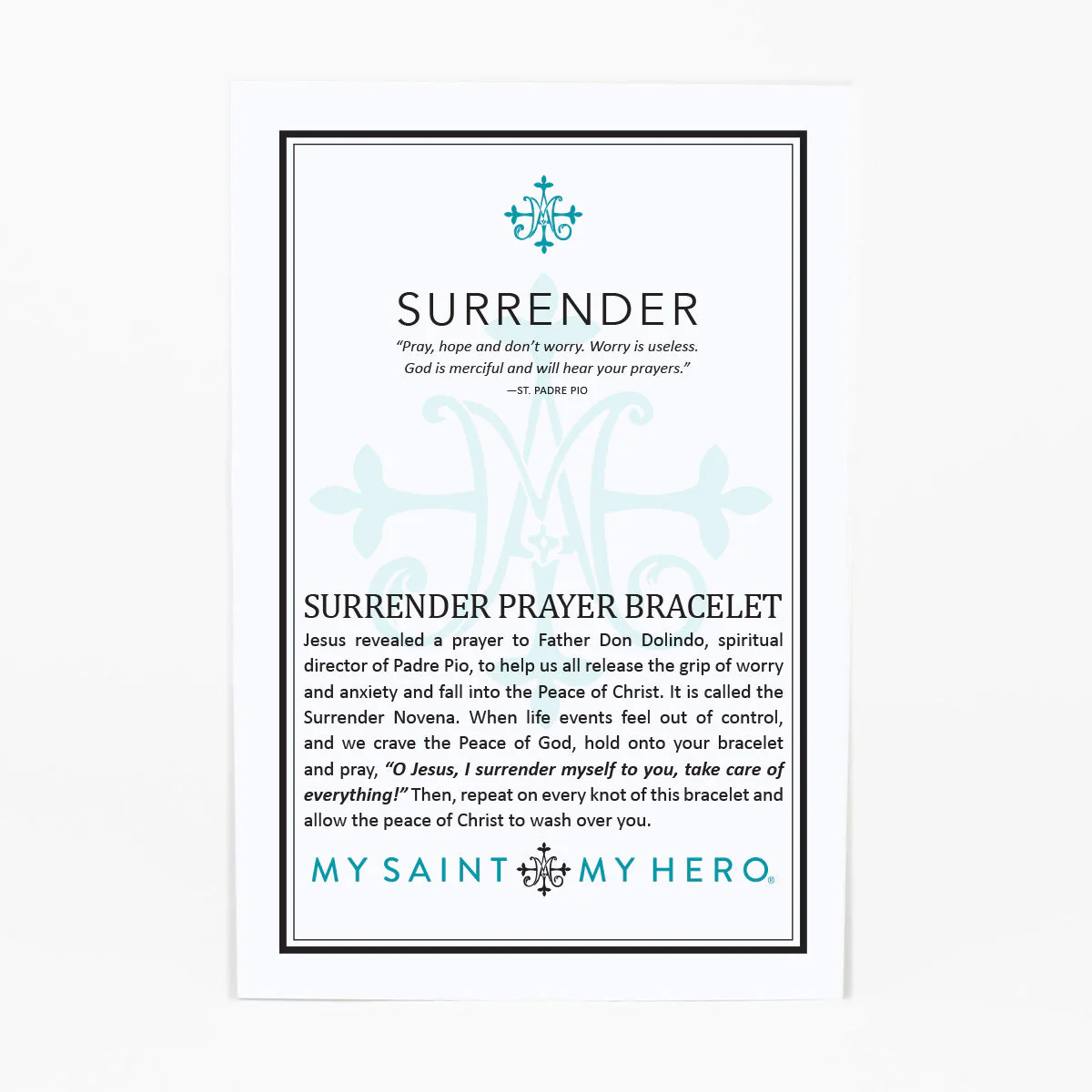 Black Surrender Prayer Bracelet - Image 2