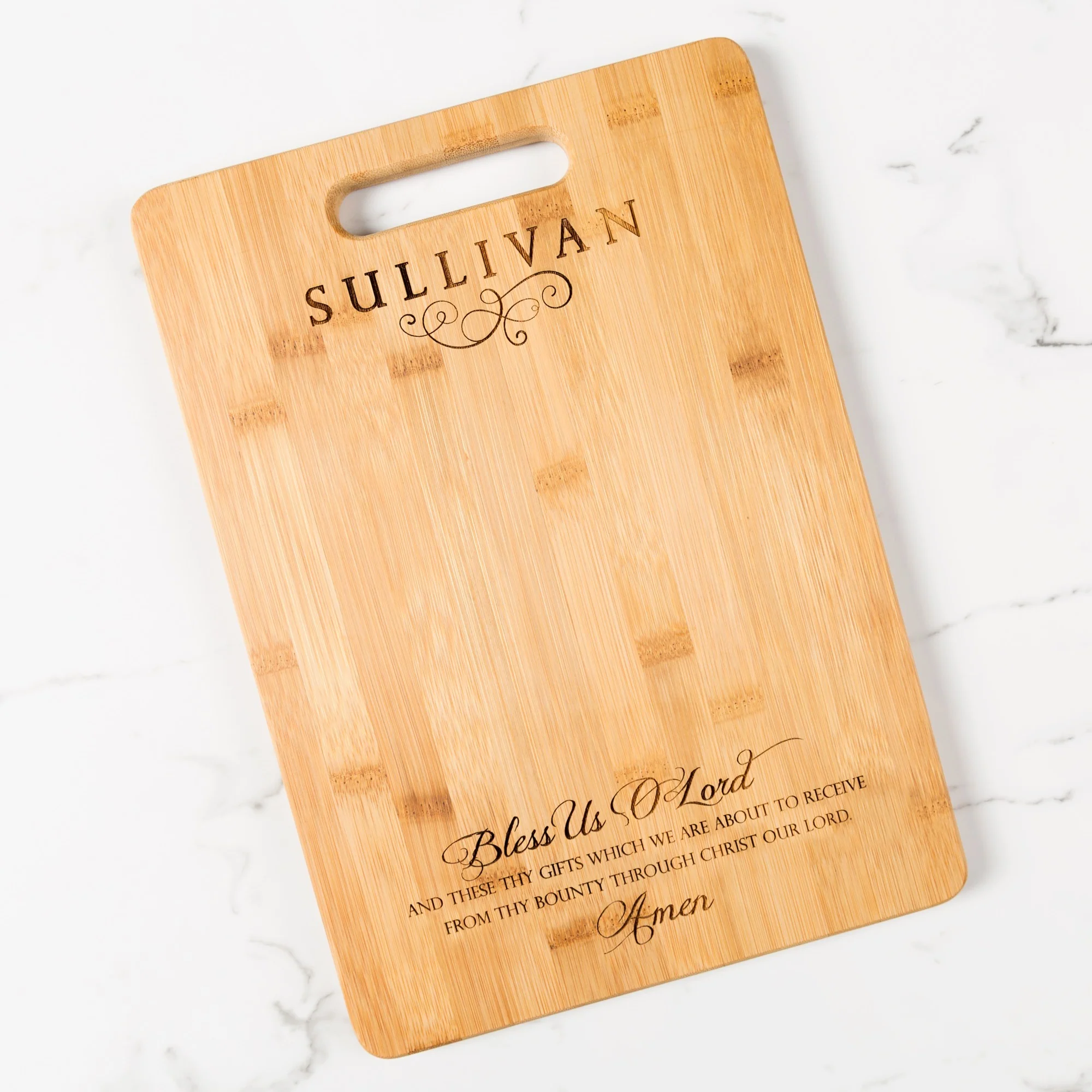 Bless Us O Lord Cutting Board