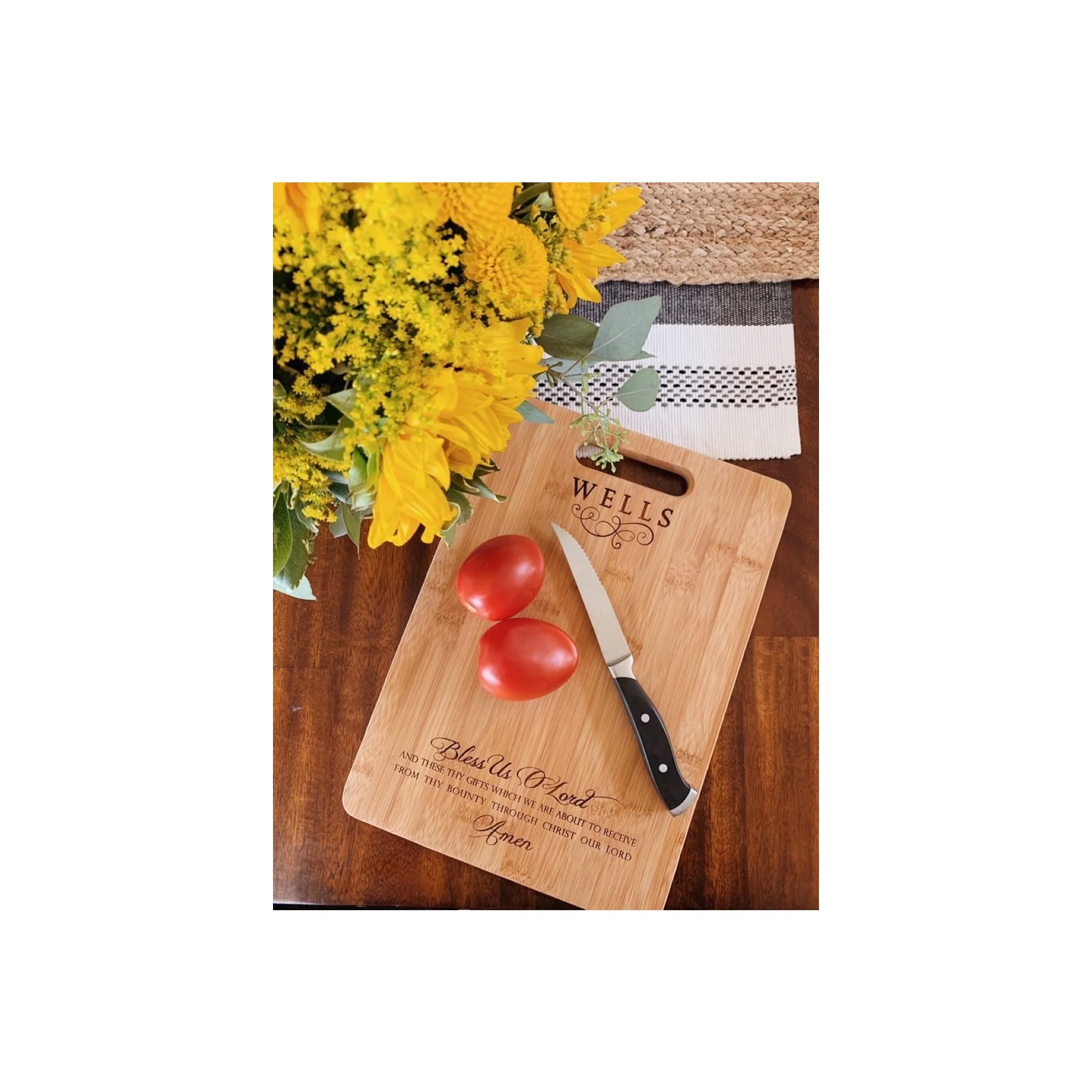 Bless Us O Lord Cutting Board - Image 5