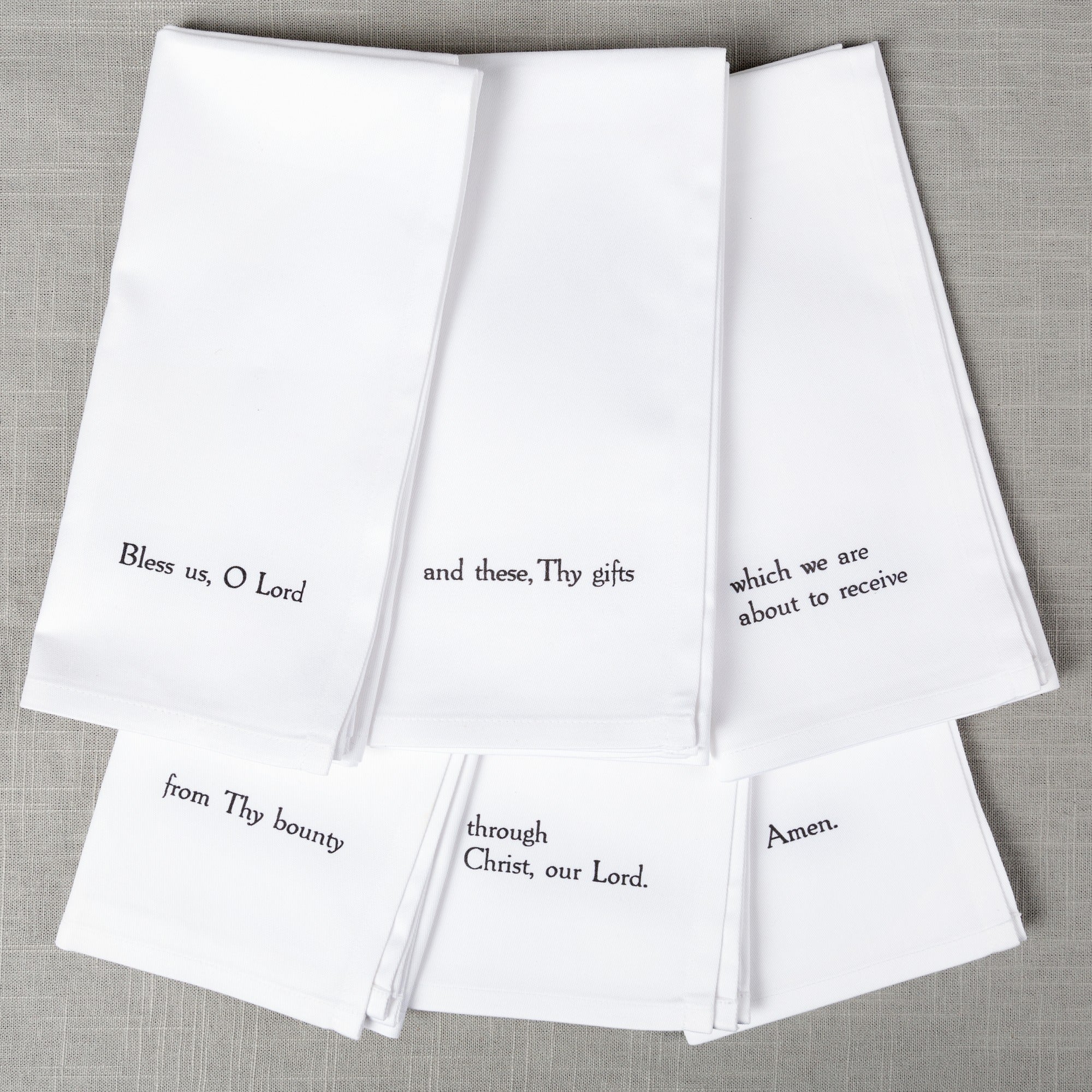 Bless Us O Lord Dinner Napkins - Set of 6