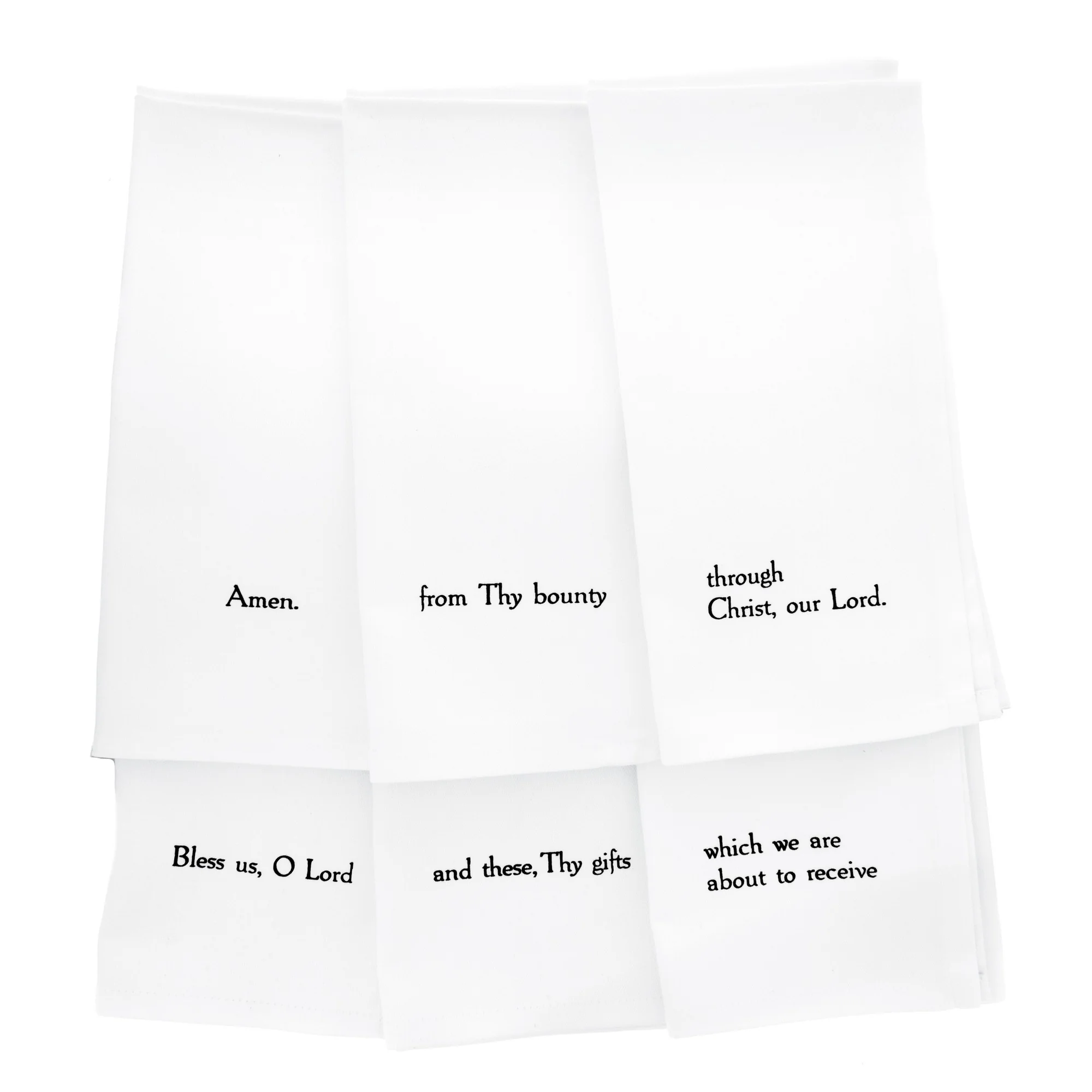 Bless Us O Lord Dinner Napkins - Set of 6 - Image 2