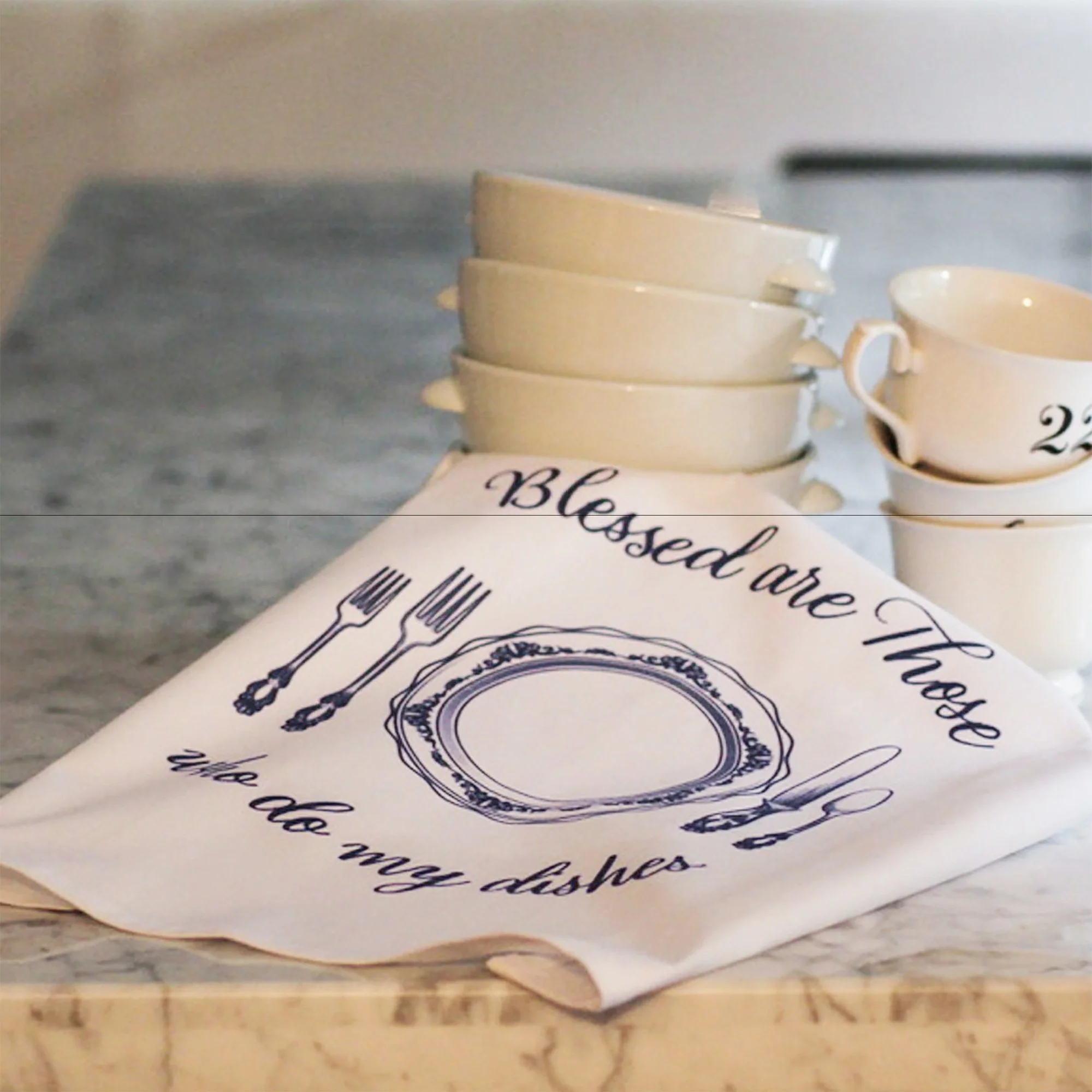 Blessed Are Those Who Do My Dishes Dish Towel - Image 3