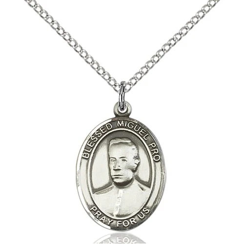 Blessed Miguel Pro Pendant, Bliss, Sterling Silver