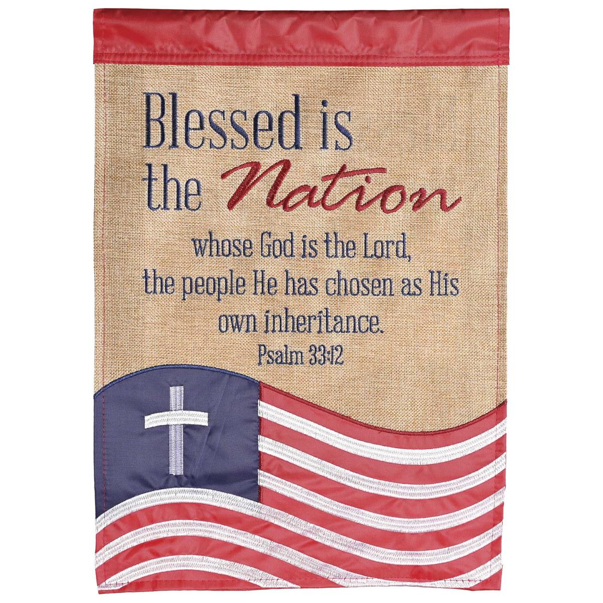 Blessed Nation Applique Garden Flag - Image 2