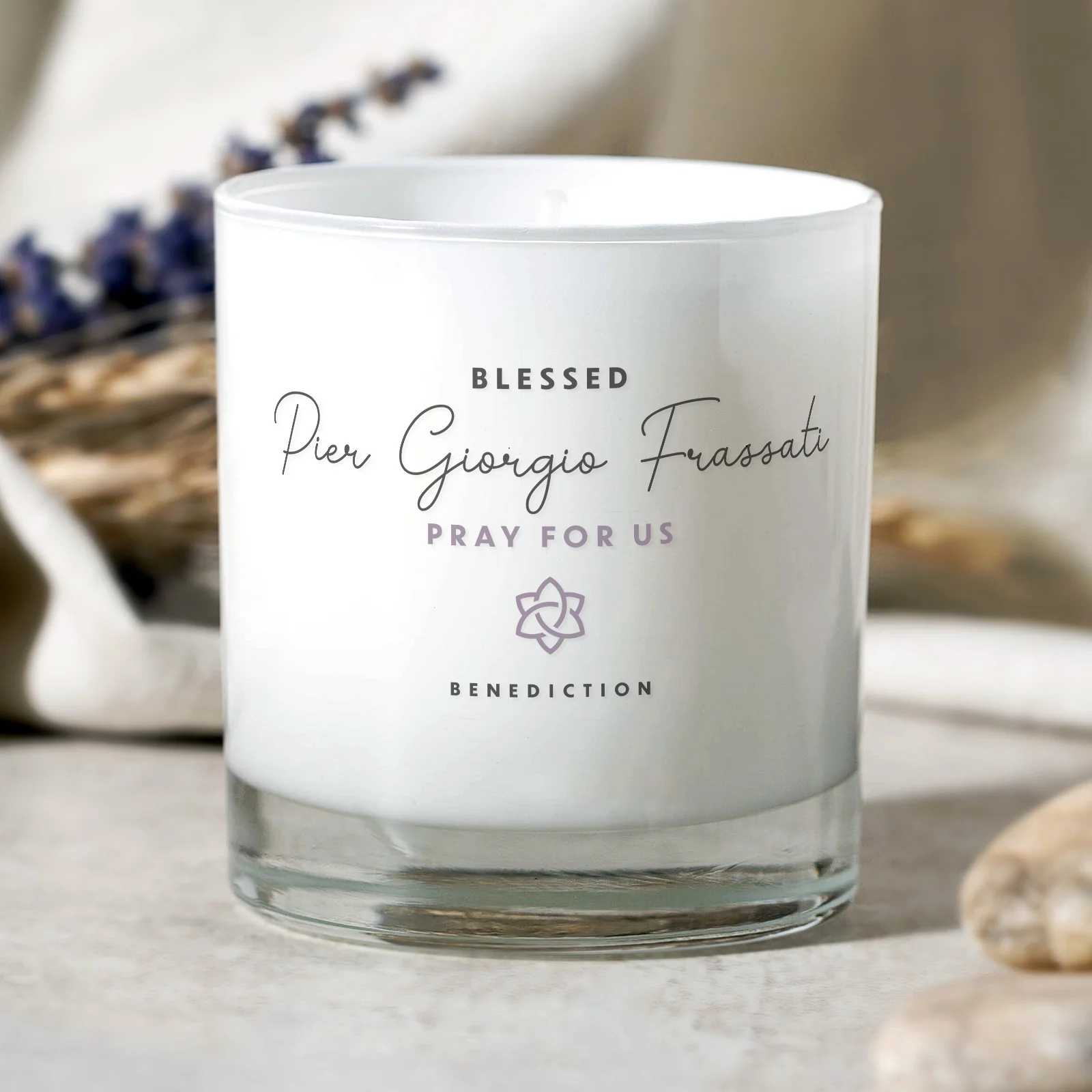 St. Pier Giorgio Frassati White Candle