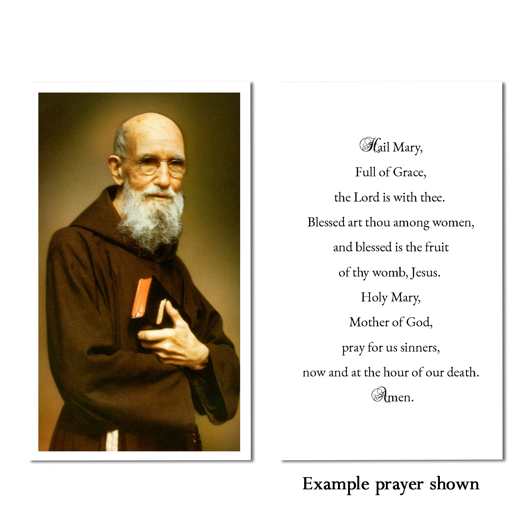 Blessed Solanus Casey Personalized Prayer Card - Image 2