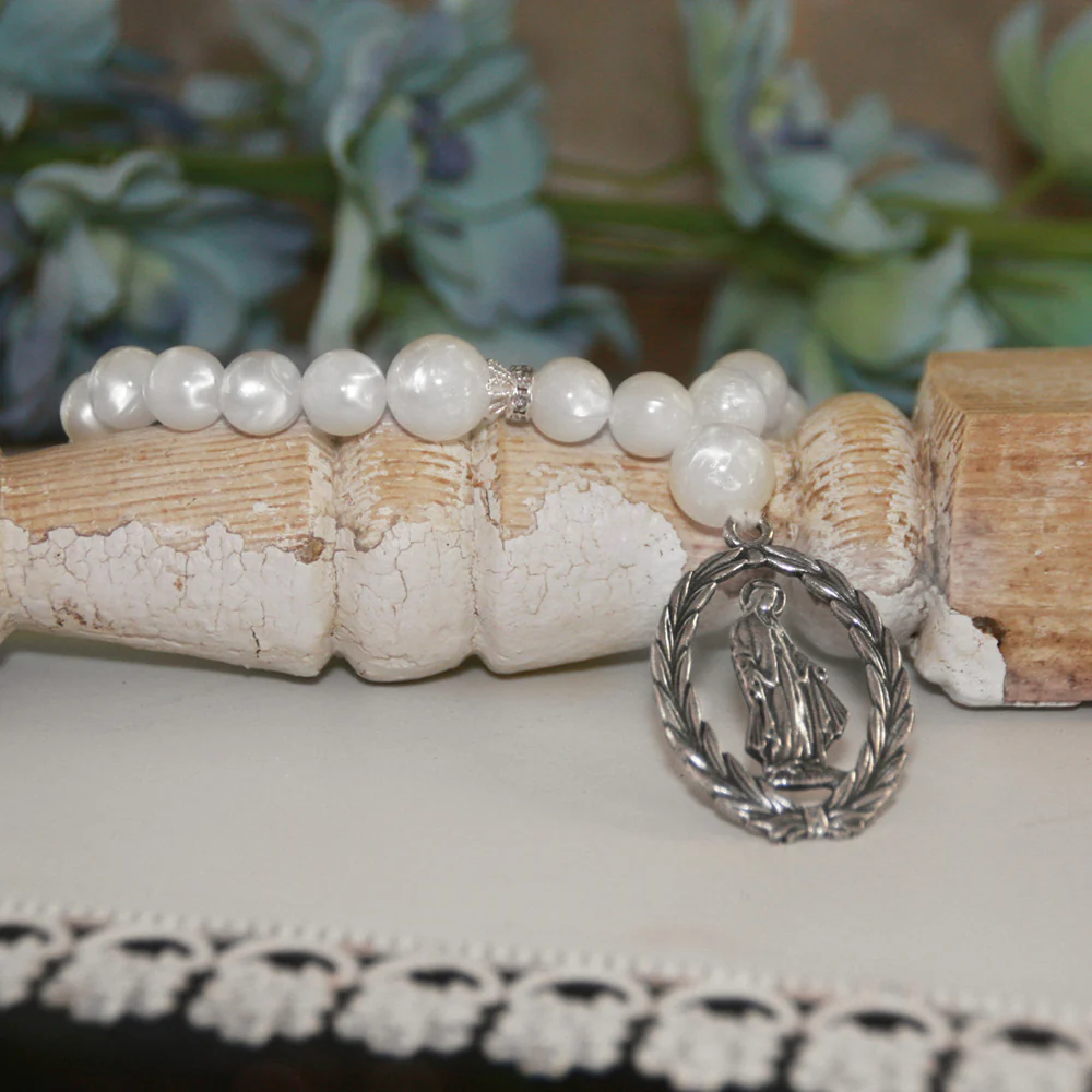 Blessing Beads with Mother Mary for Baby