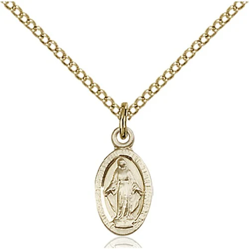 Bliss 14kt Gold Filled Miraculous Petite Pendant 1/2 X 1/4 Inch