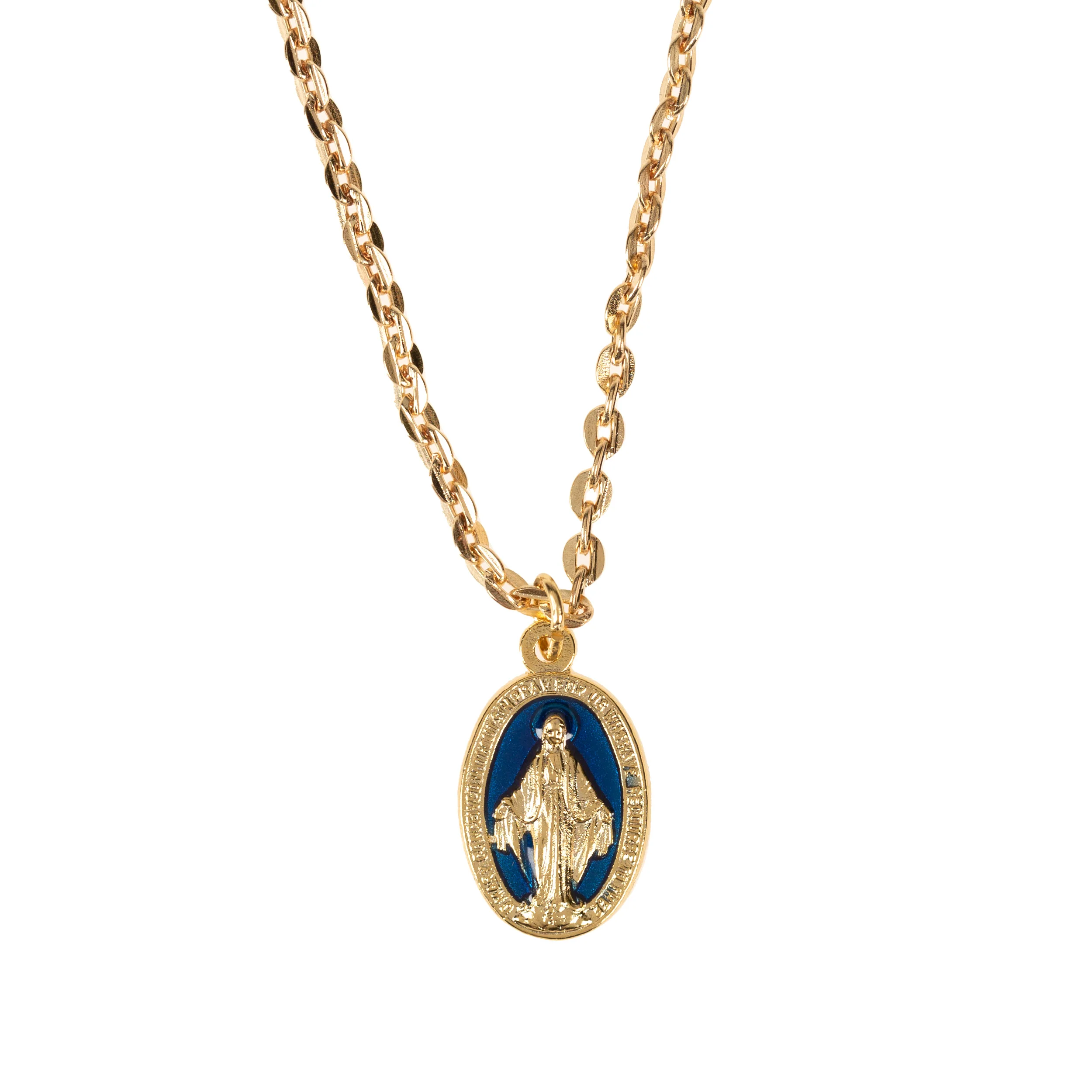 Blue Enamel Miraculous Necklace - Image 2