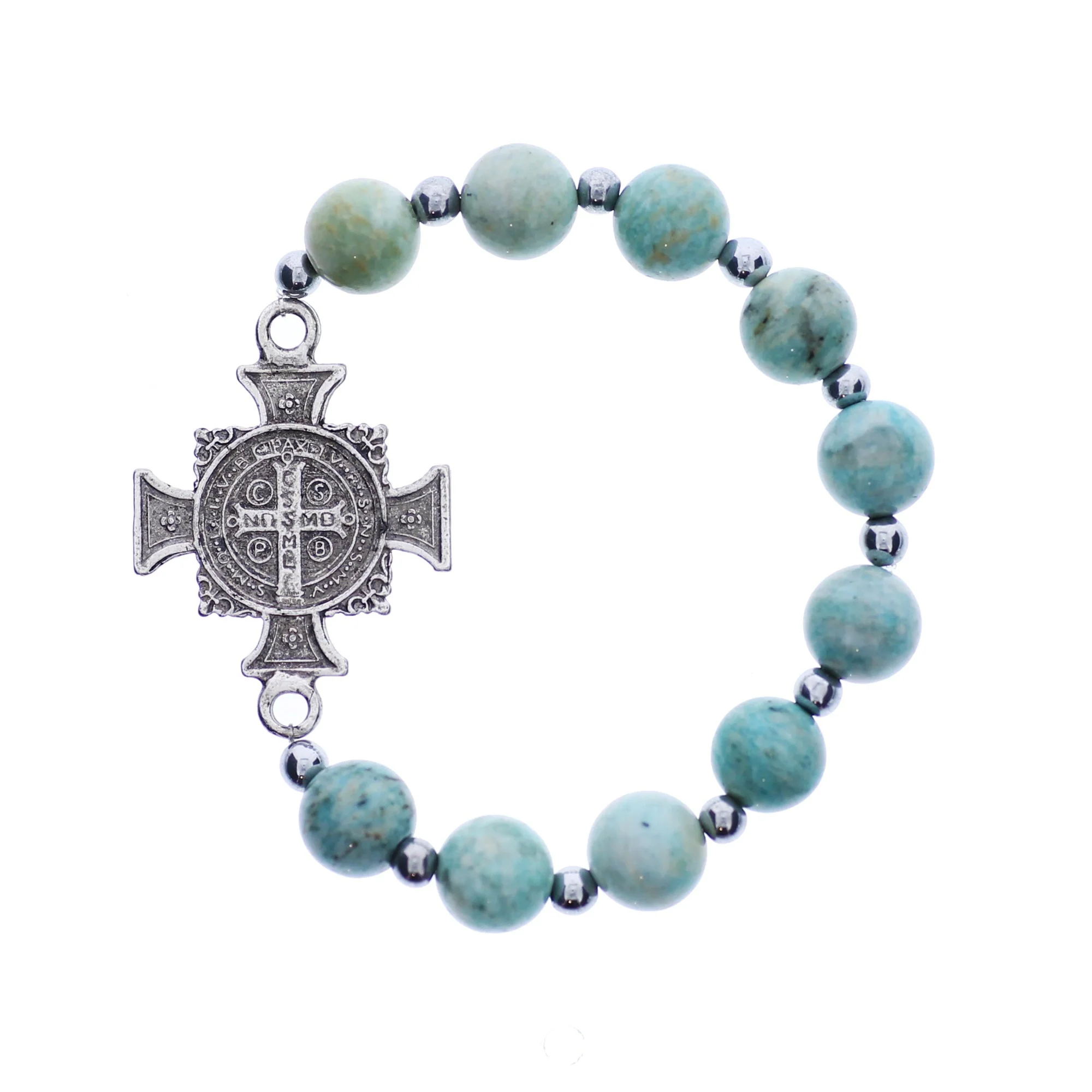 Blue Jasper St. Benedict Bracelet - Image 3