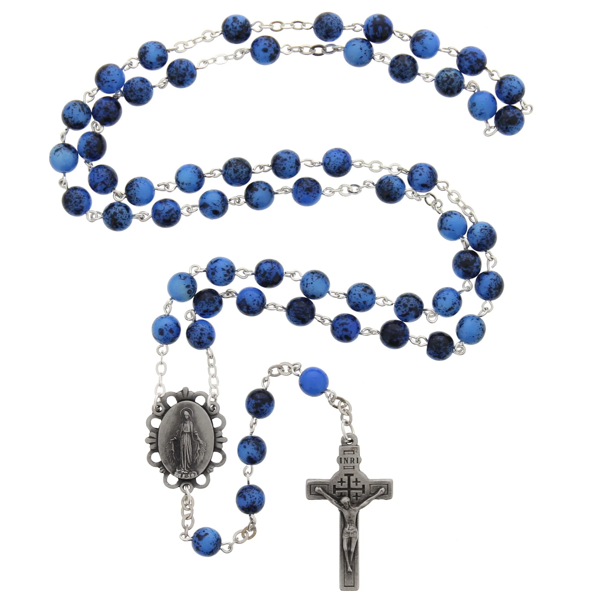 Blue Rosary with Relic - Image 2