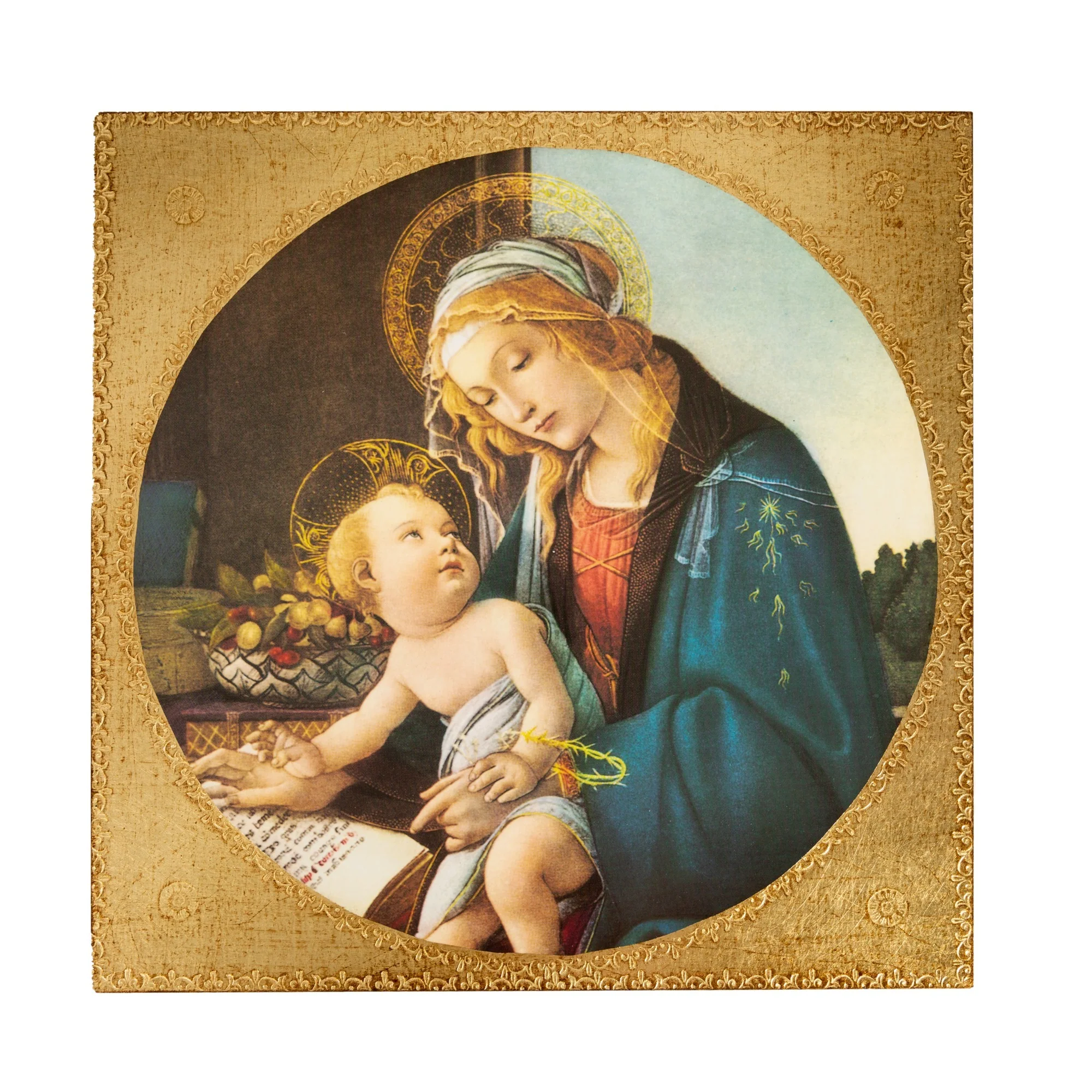 Boticelli's Madonna of the Book Italian Plaque - Image 2