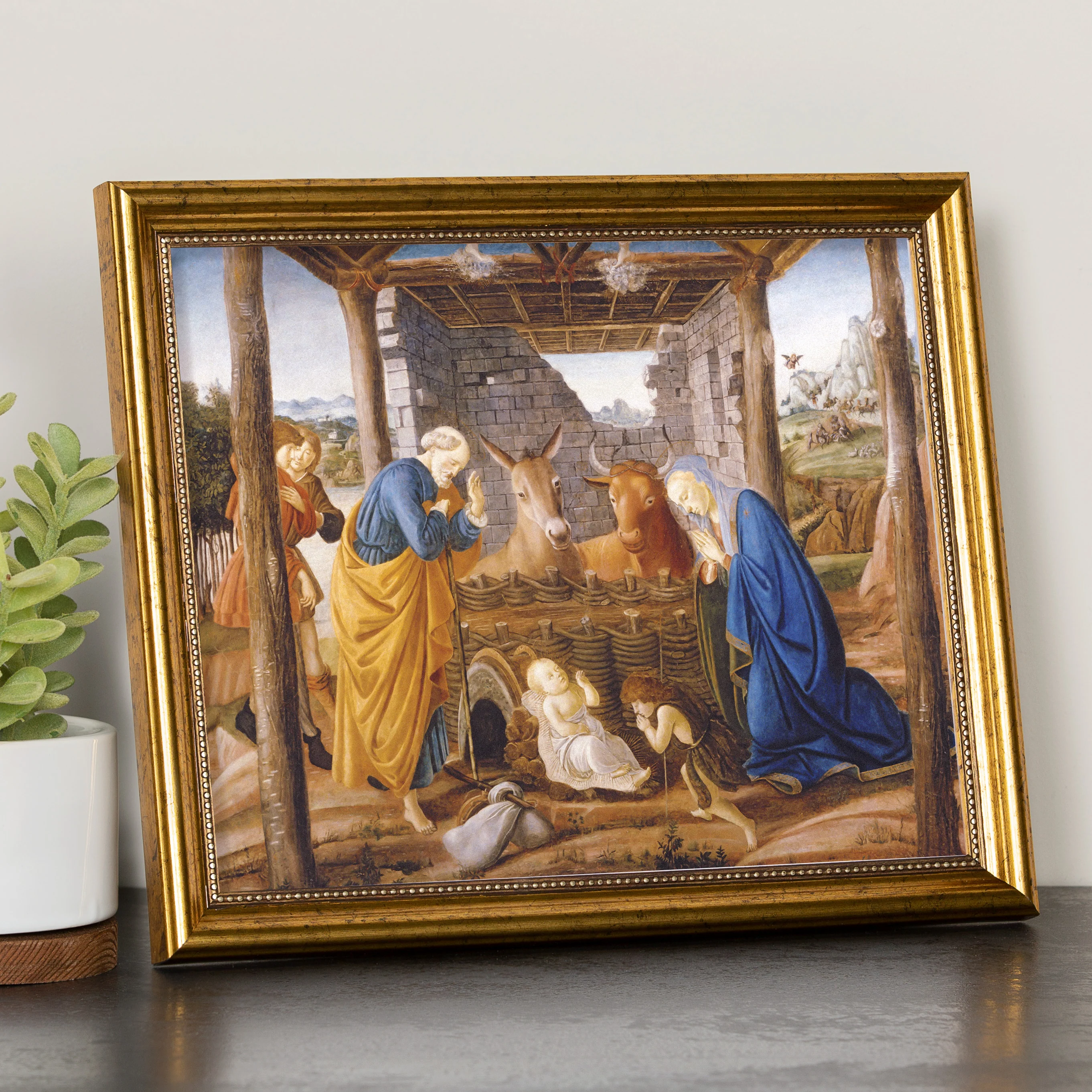 Botticelli Mystical Nativity Gold Framed Print - Multiple Sizes - Image 2