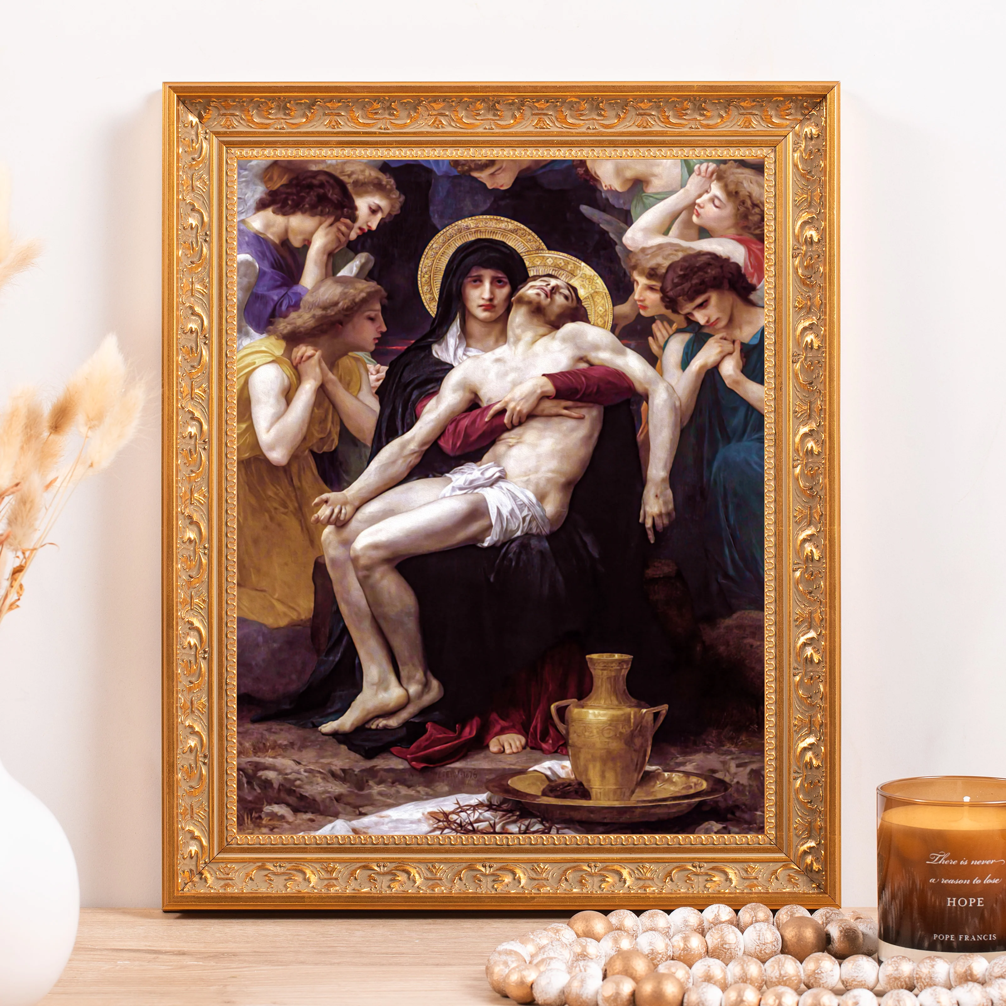 Bouguereau's Pieta Framed Canvas - Sacred Classics Collection - Image 3