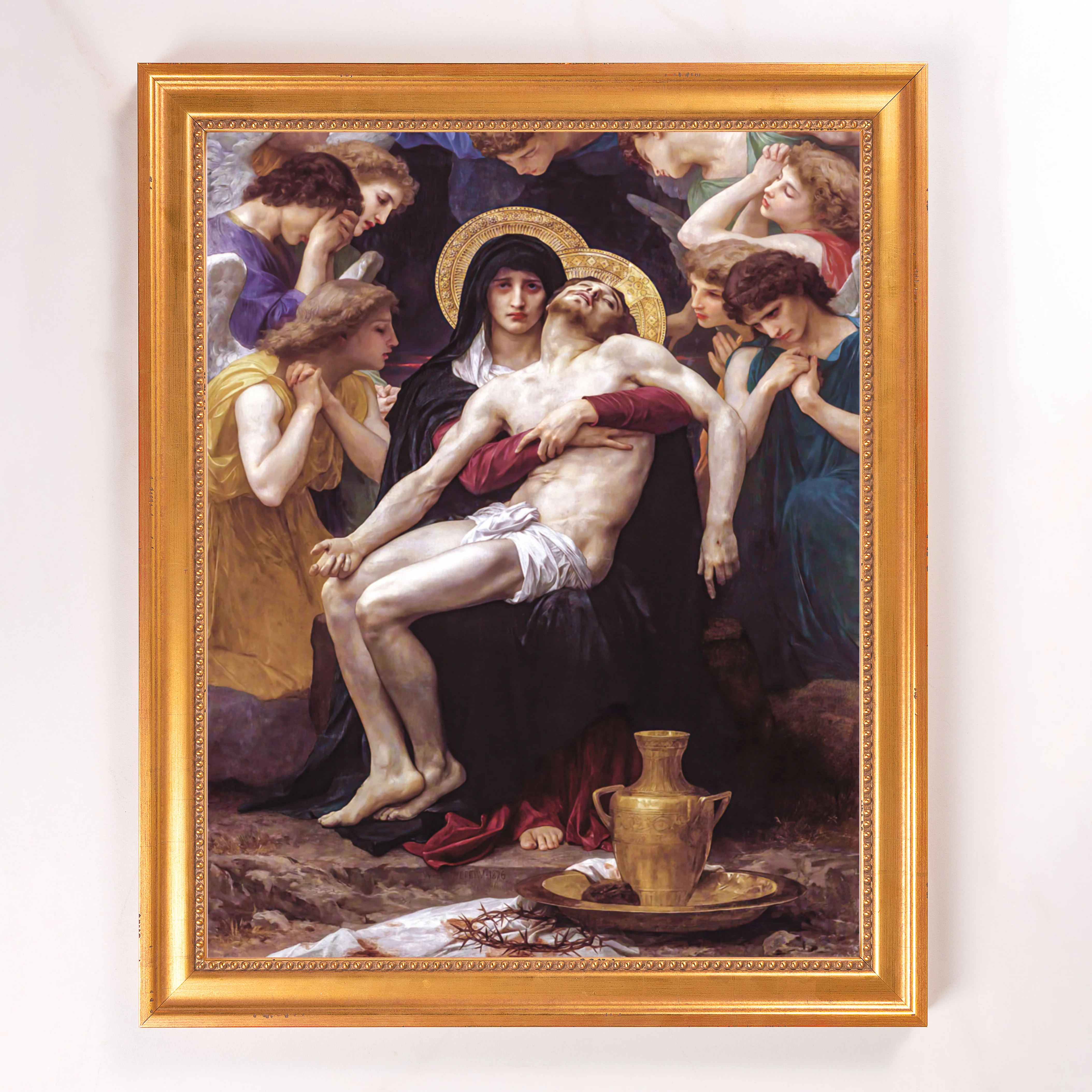 Bouguereau's Pieta Framed Canvas - Sacred Signature Collection - Image 2