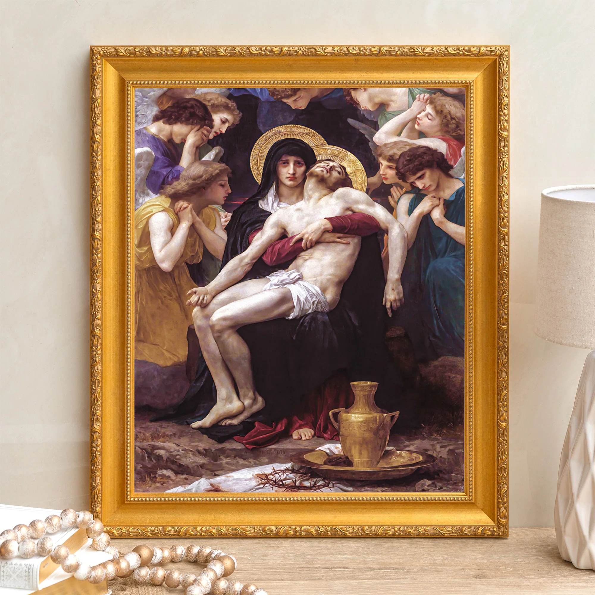 Bouguereau's Pieta Framed Canvas - Sacred Signature Collection - Image 9
