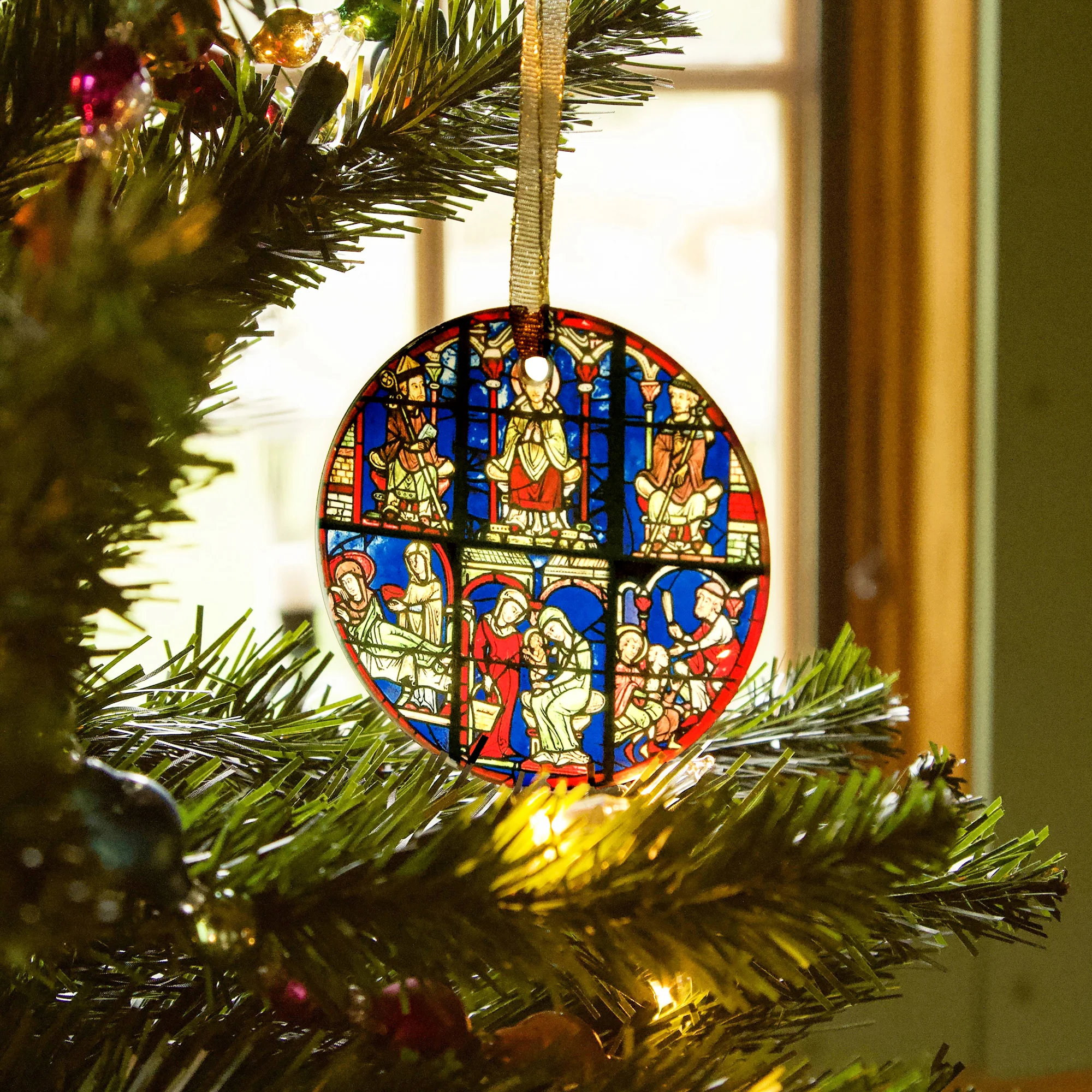 Bourges Cathedral Life of St. Nicholas Stained Glass Ornament - Image 2