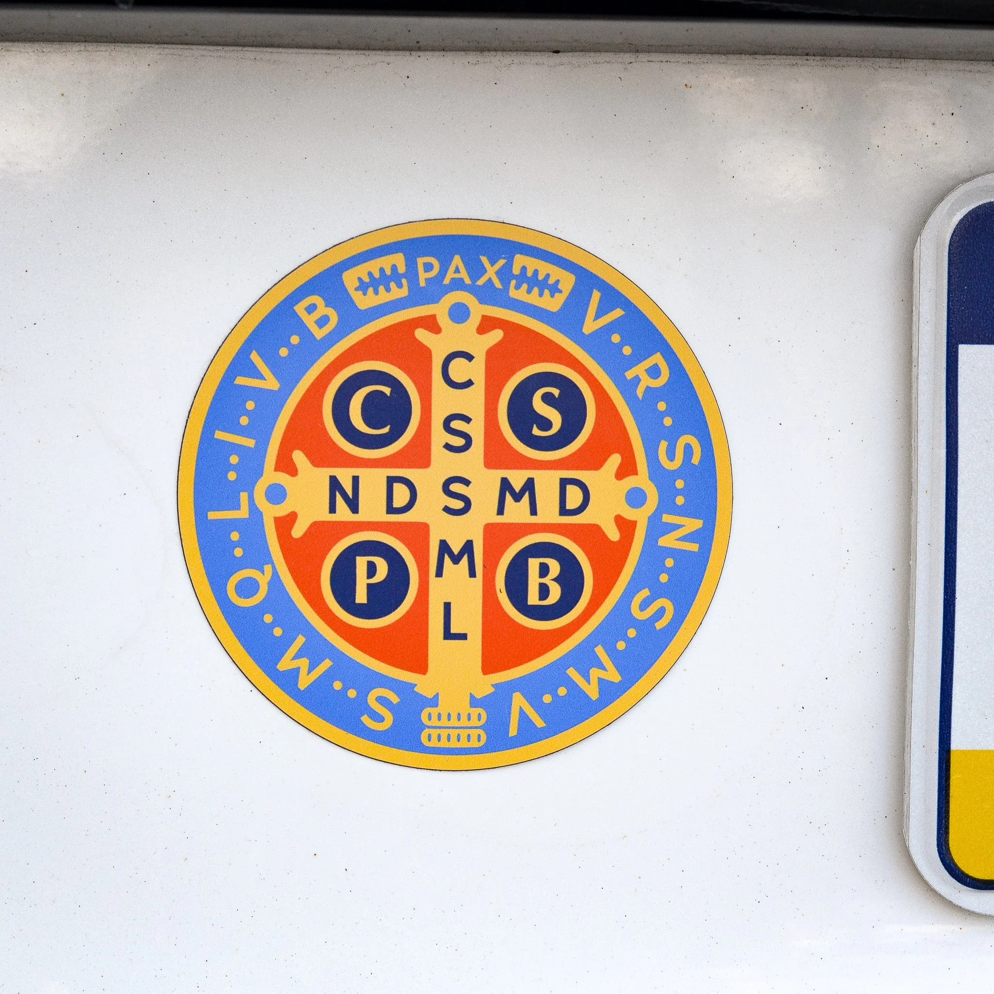Brightly Colored St. Benedict Medal Car Magnet - Image 3