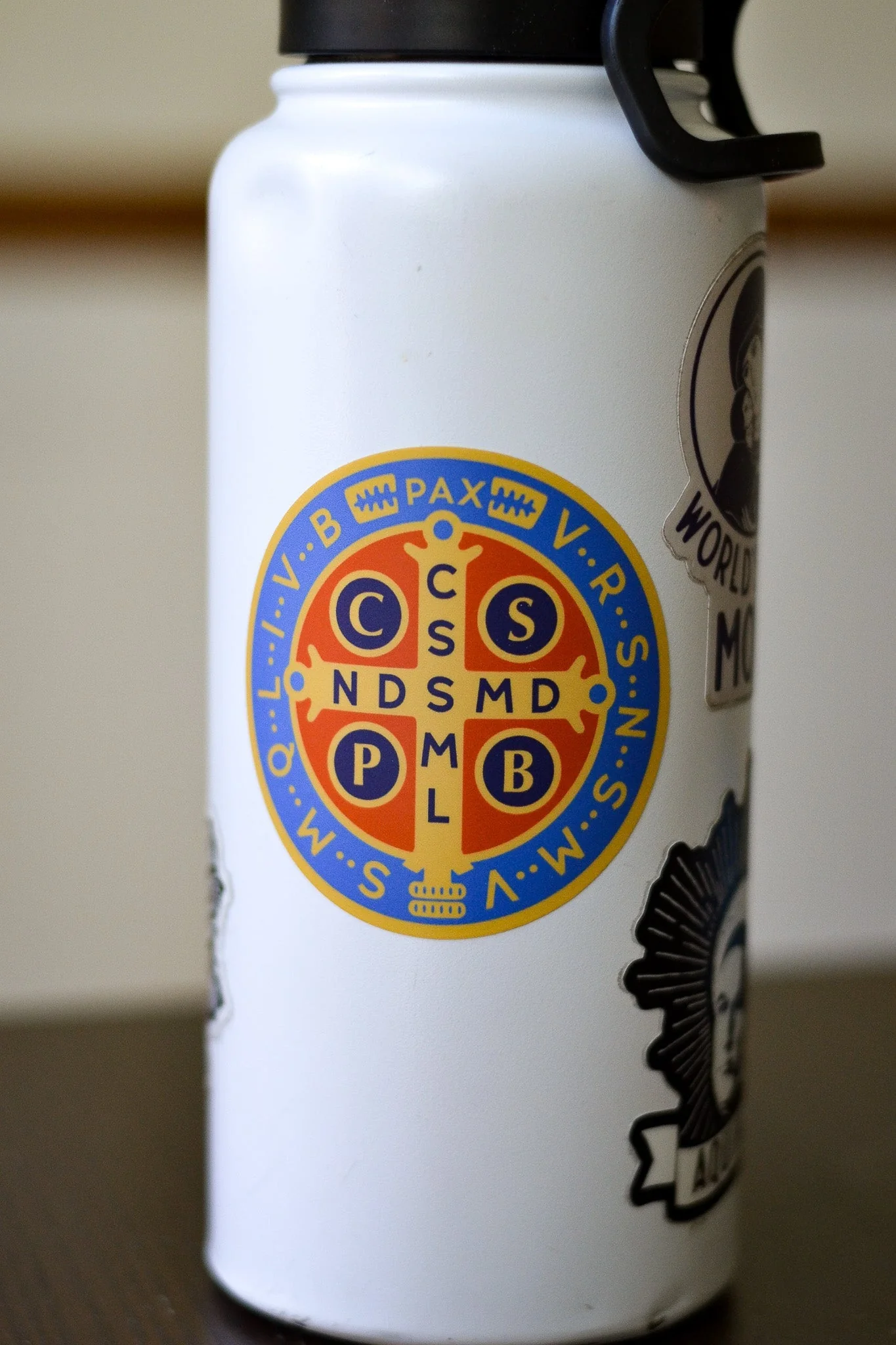 Brightly Colored St. Benedict Vinyl Sticker - Image 7