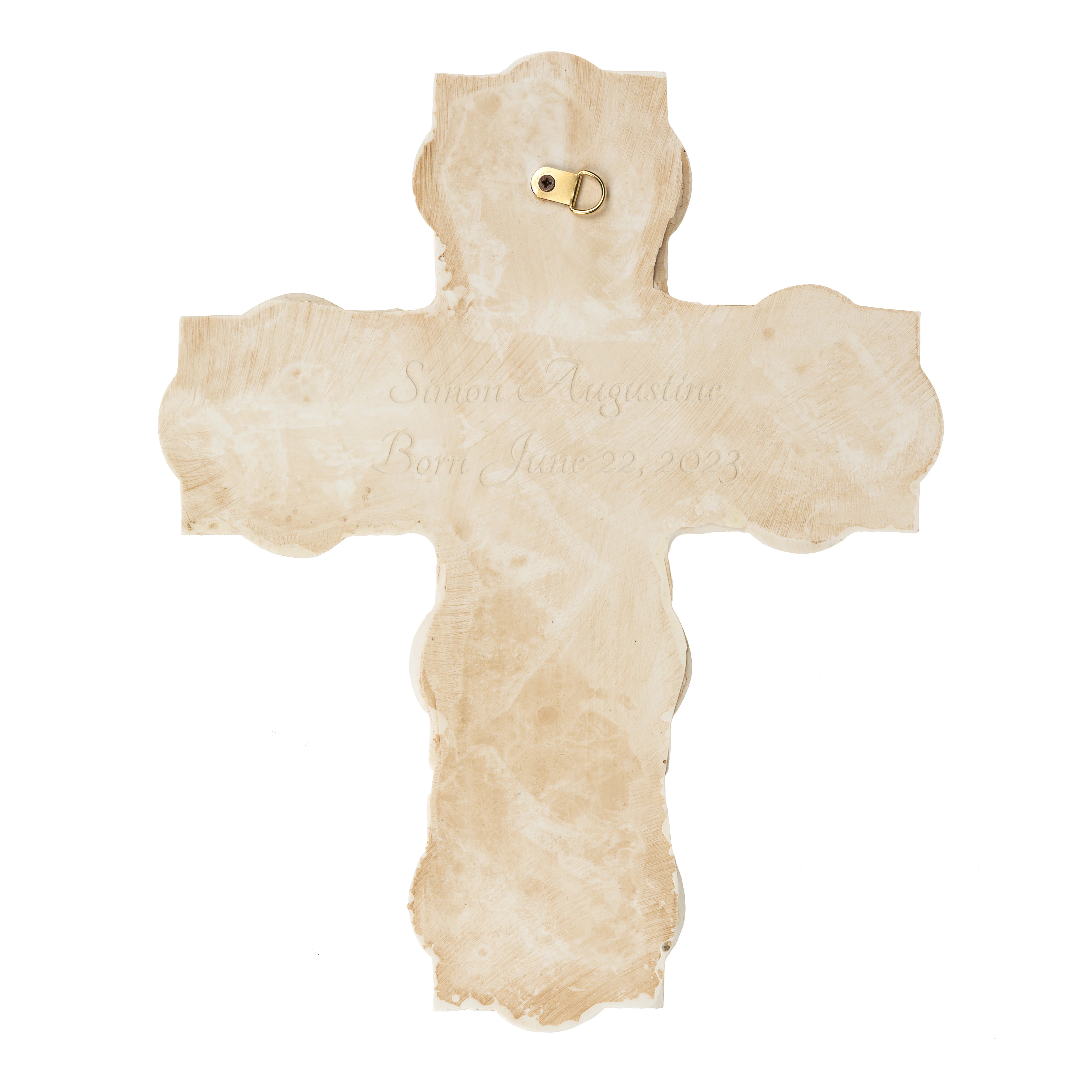 Bronze or Ivory Finish Life of Christ Wall Cross - 11" - Image 2