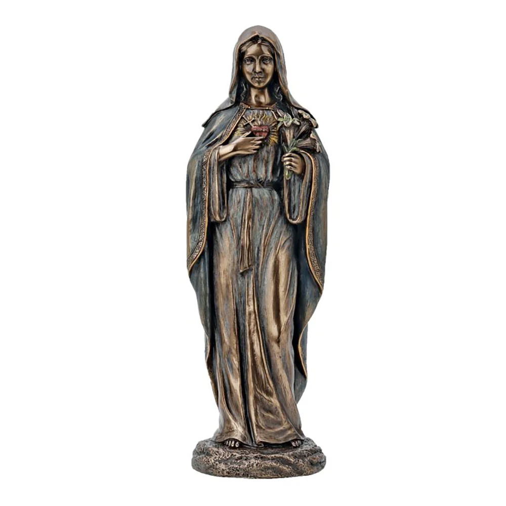 Bronzed Immaculate Heart of Mary - 8" - Image 2