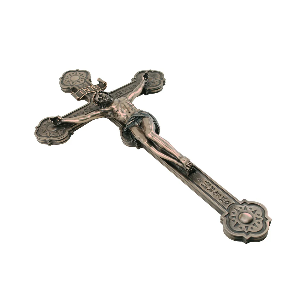 Bronzed Wall Crucifix, 20 inch - Image 2