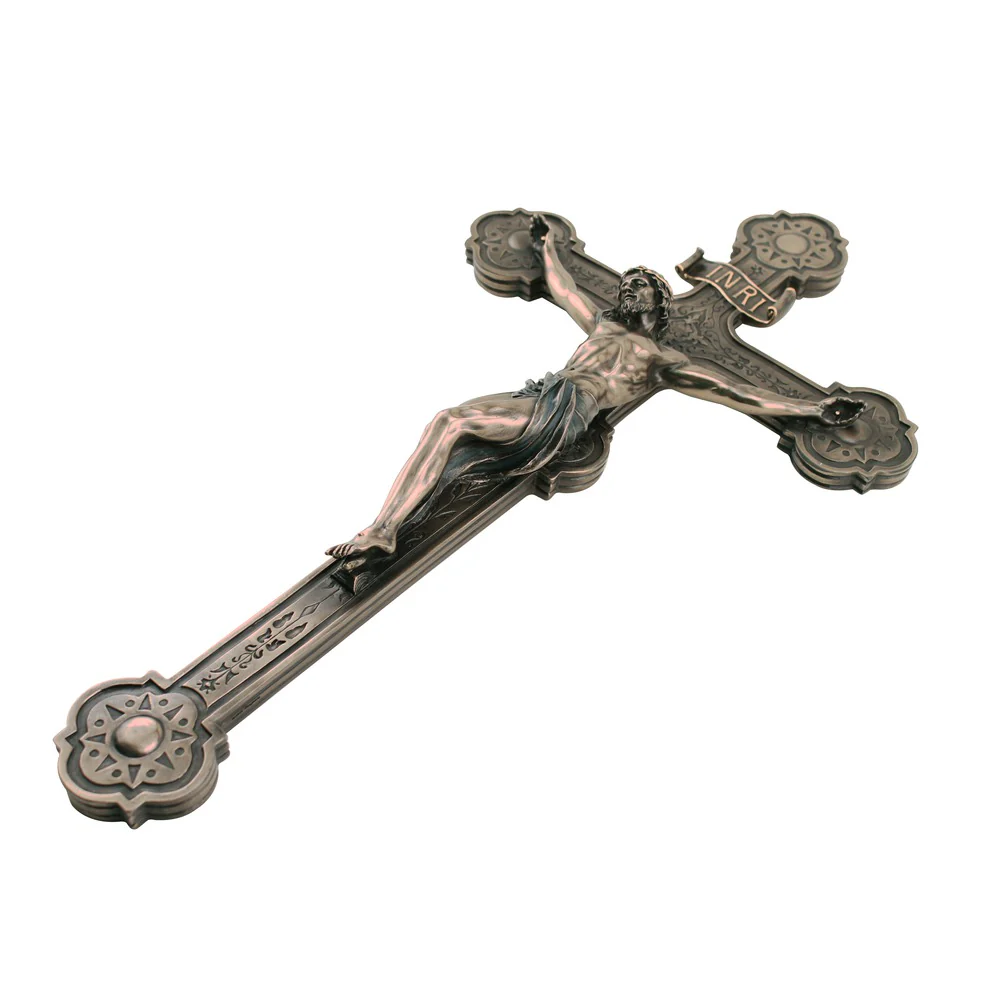 Bronzed Wall Crucifix, 20 inch - Image 3