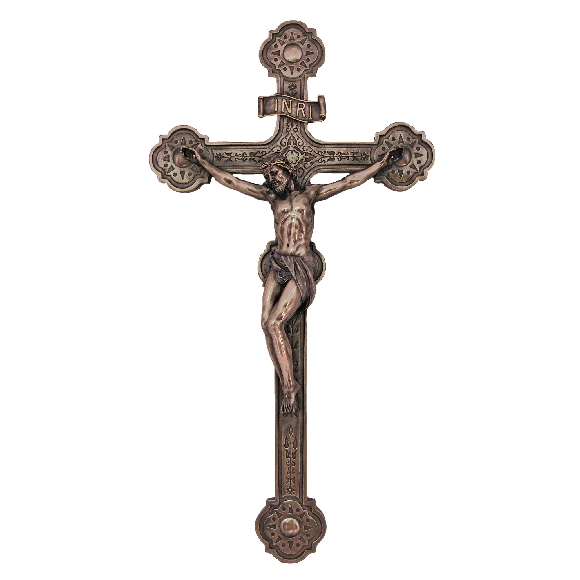 Bronzed Wall Crucifix, 20 inch - Image 4