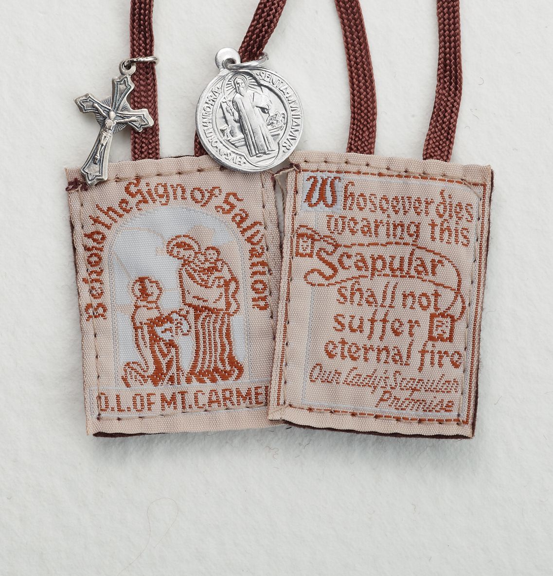 Brown Scapulars with Medals  - Bulk Options