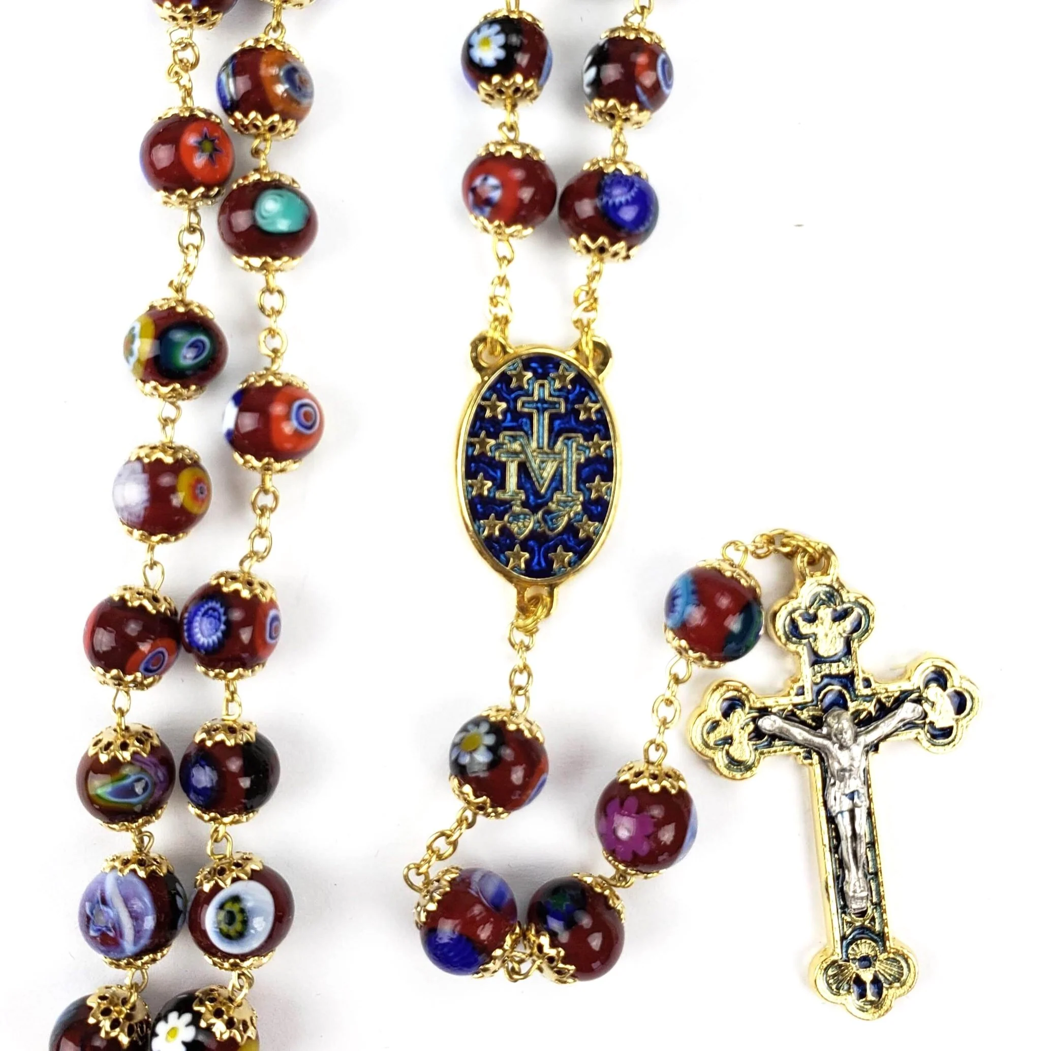 Burgundy Murano Glass Rosary - Image 2