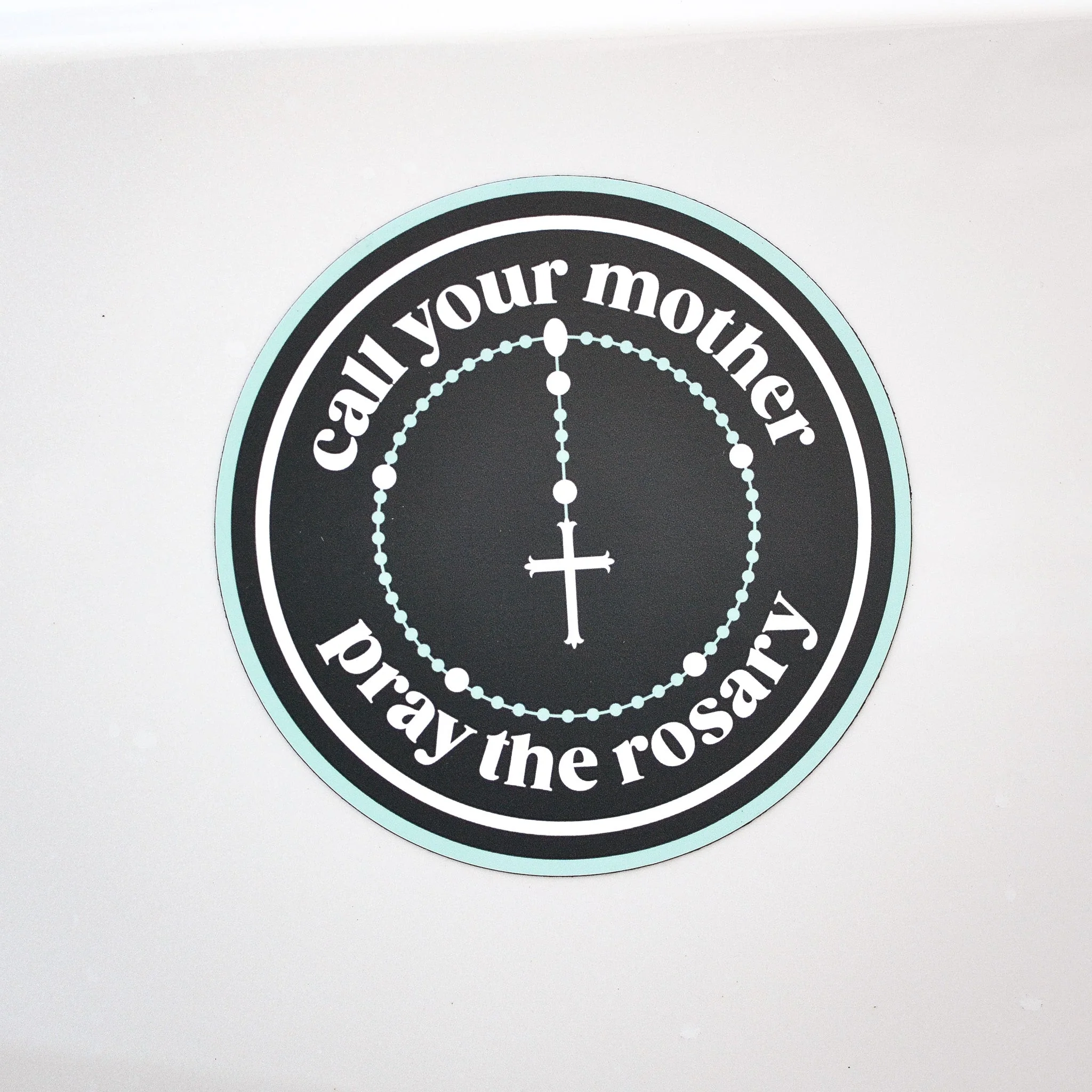 Call Your Mother Pray the Rosary Catholic Car Magnet - Image 4